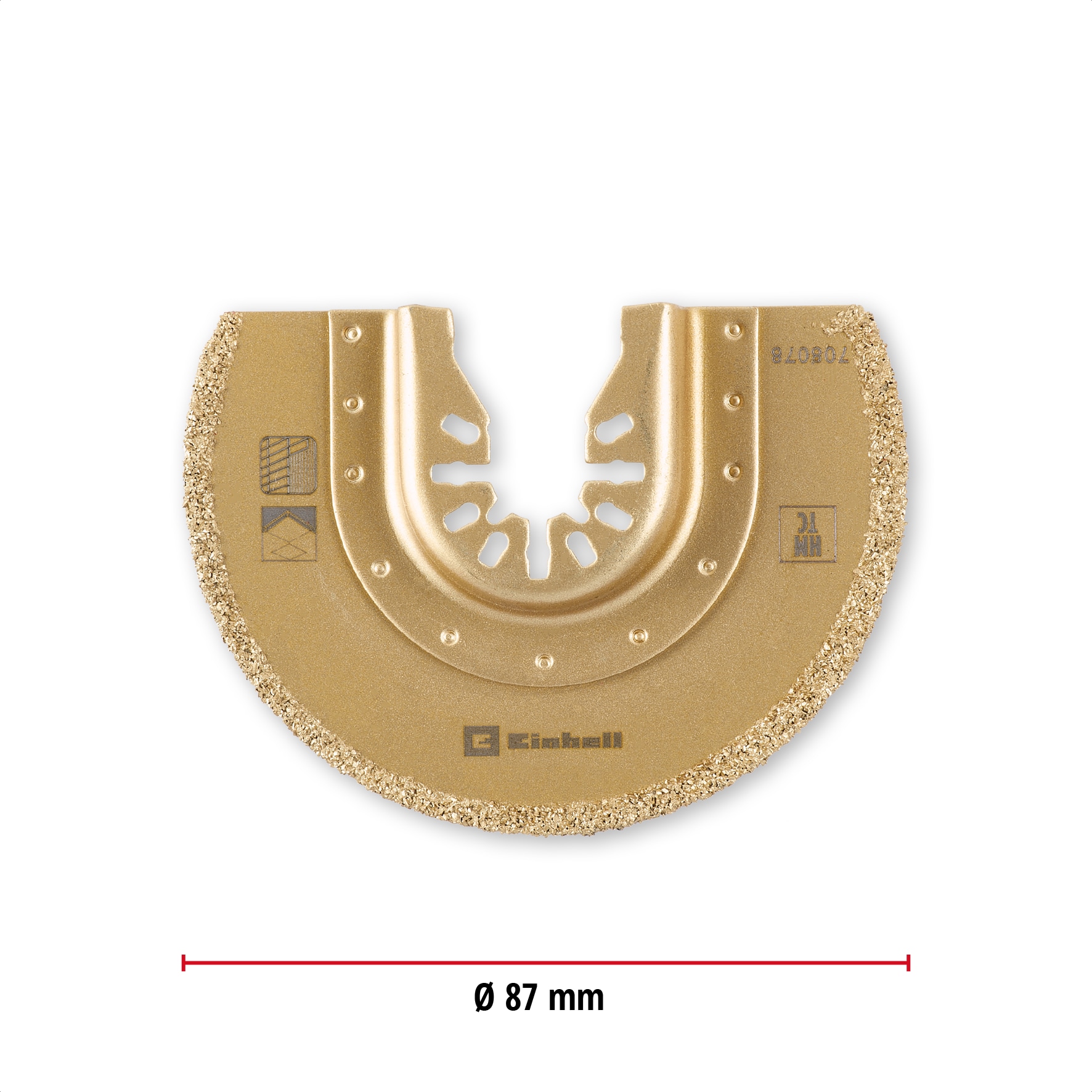 EINHELL Hartmetall-Sägeblatt, 708078, halbrund, 87 mm