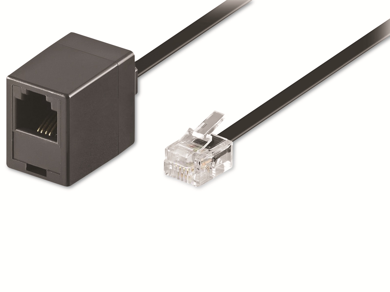 GOOBAY Modularverlängerung, RJ12, schwarz, 10 m GOOBAY Modularverlängerung, RJ12, schwarz, 10 m