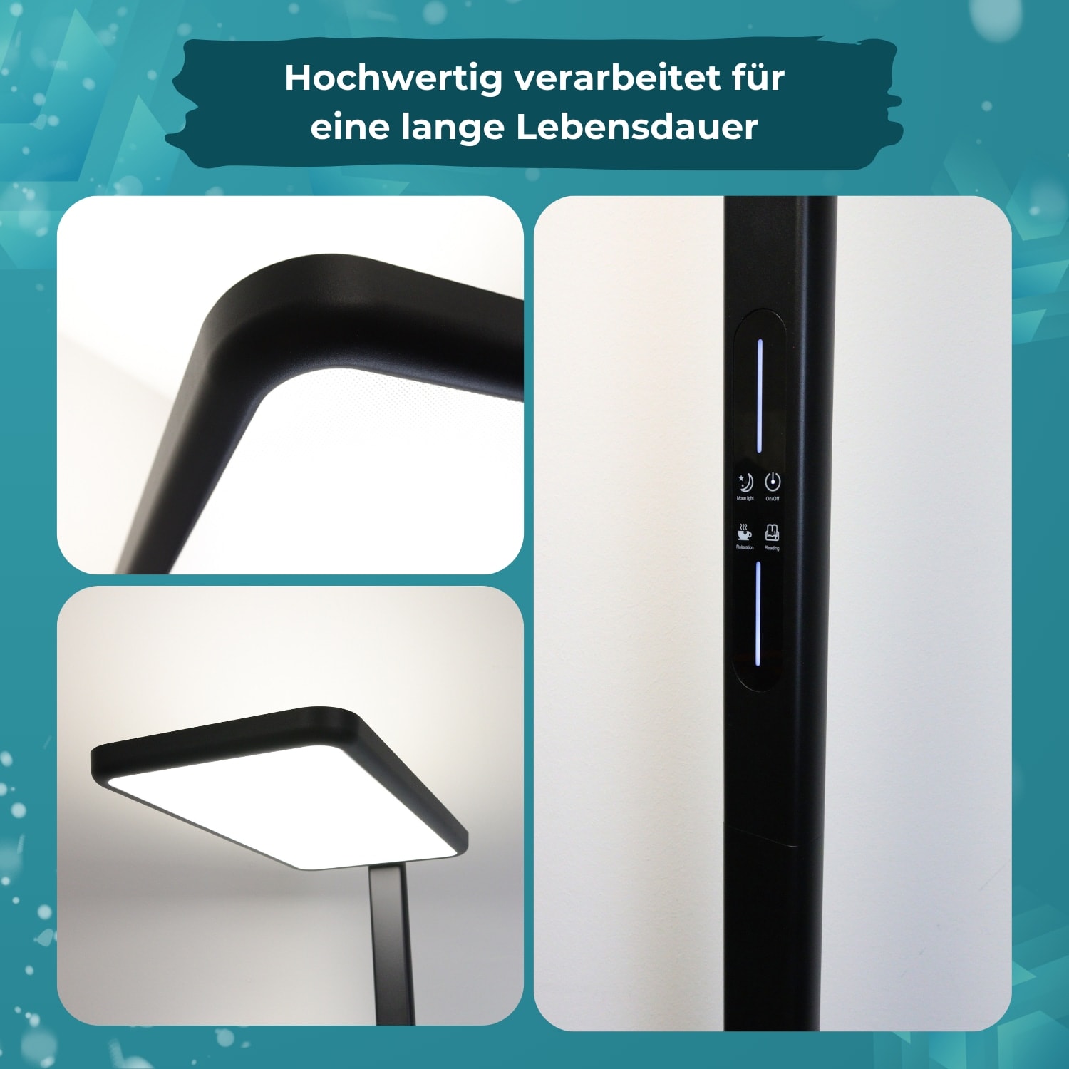 LUXULA LED-Büro-Stehleuchte, EEK: G, 100 W, 7000 lm, 4000K, schwarz LUXULA LED-Büro-Stehleuchte, EEK: G, 100W, 7000lm, 4000K, schwarz