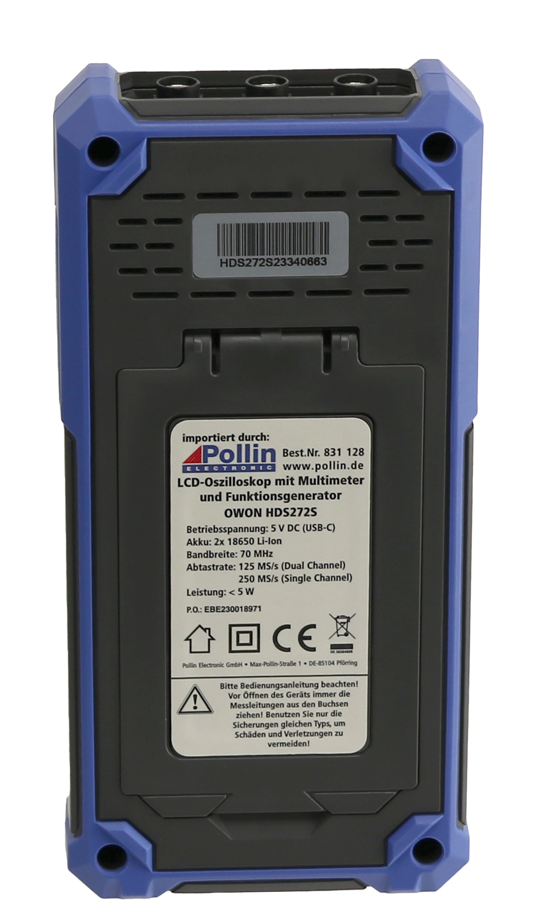 OWON LCD-Oszilloskop mit Multimeter und Funktionsgenerator, HDS272S, 2-Kanal, 70 MHz OWON LCD-Oszilloskop mit Multimeter und Funktionsgenerator, HDS272S, 2-Kanal, 70 MHz