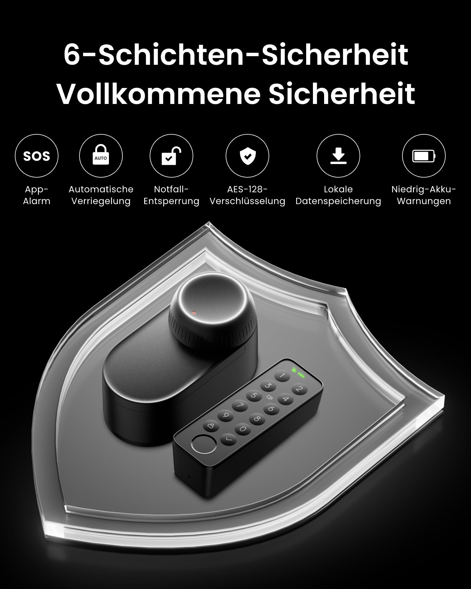 SWITCHBOT Ultra Touch Keypad Bundle, schwarz SWITCHBOT Ultra Touch Keypad Bundle, schwarz