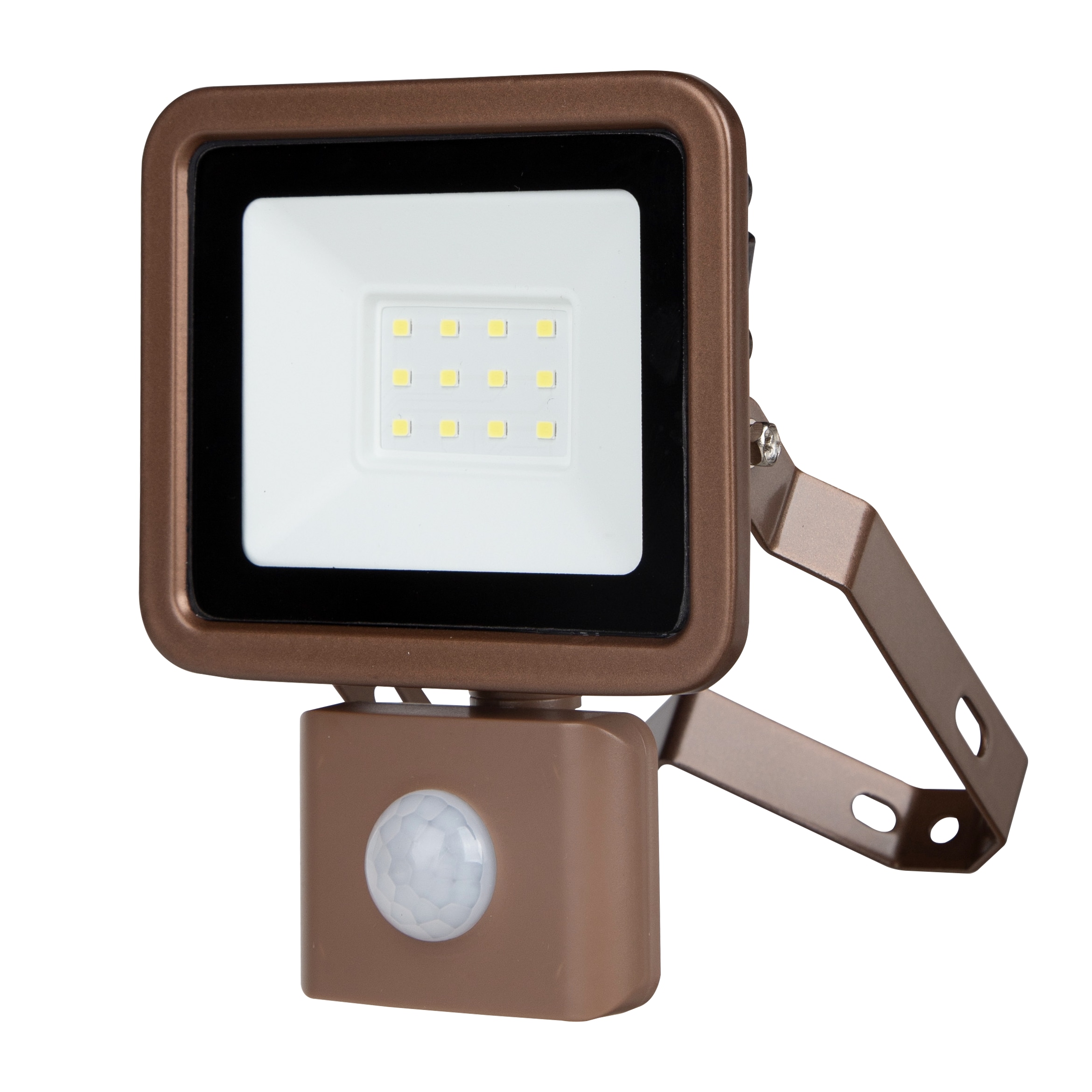 REV LED-Fluter Eco+, mit Bewegungssensor, 10W, 6500K, 800lm, kaltweiß, IP44, bronze REV LED-Fluter Eco+, mit Bewegungssensor, 10W, 6500K, 800lm, kaltweiß, IP44, bronze