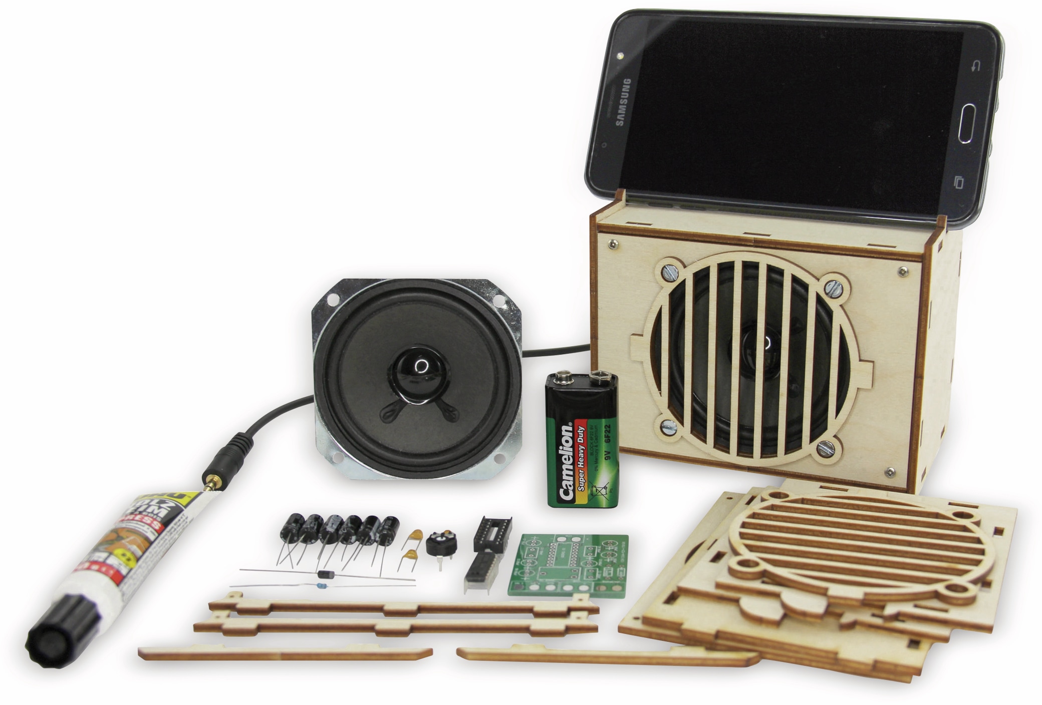SOL-EXPERT Lötbausatz "Aktivbox für Smartphones und MP3" SOL-EXPERT Lötbausatz "Aktivbox für Smartphones und MP3"