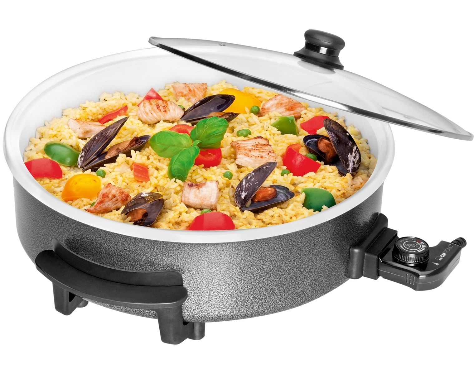 CLATRONIC Ckatronic XXL-Partypfanne PP 3570 C, Keramik, Ø 42 cm, 1500 W CLATRONIC Ckatronic XXL-Partypfanne PP 3570 C, Keramik, Ø 42 cm, 1500 W