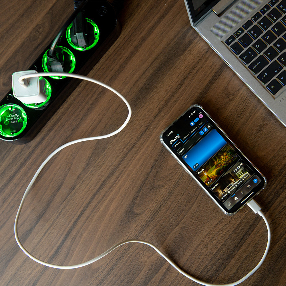 SHELLY Power Strip 4 Gen4, 4-fach Steckdosenleiste, schwarz, WiFi, Bluetooth, Zigbee, Matter, Apple HomeKit, Alexa SHELLY Power Strip 4 Gen4, 4-fach Steckdosenleiste, schwarz, WiFi, Bluetooth, Zigbee, Matter, Apple HomeKit, Alexa