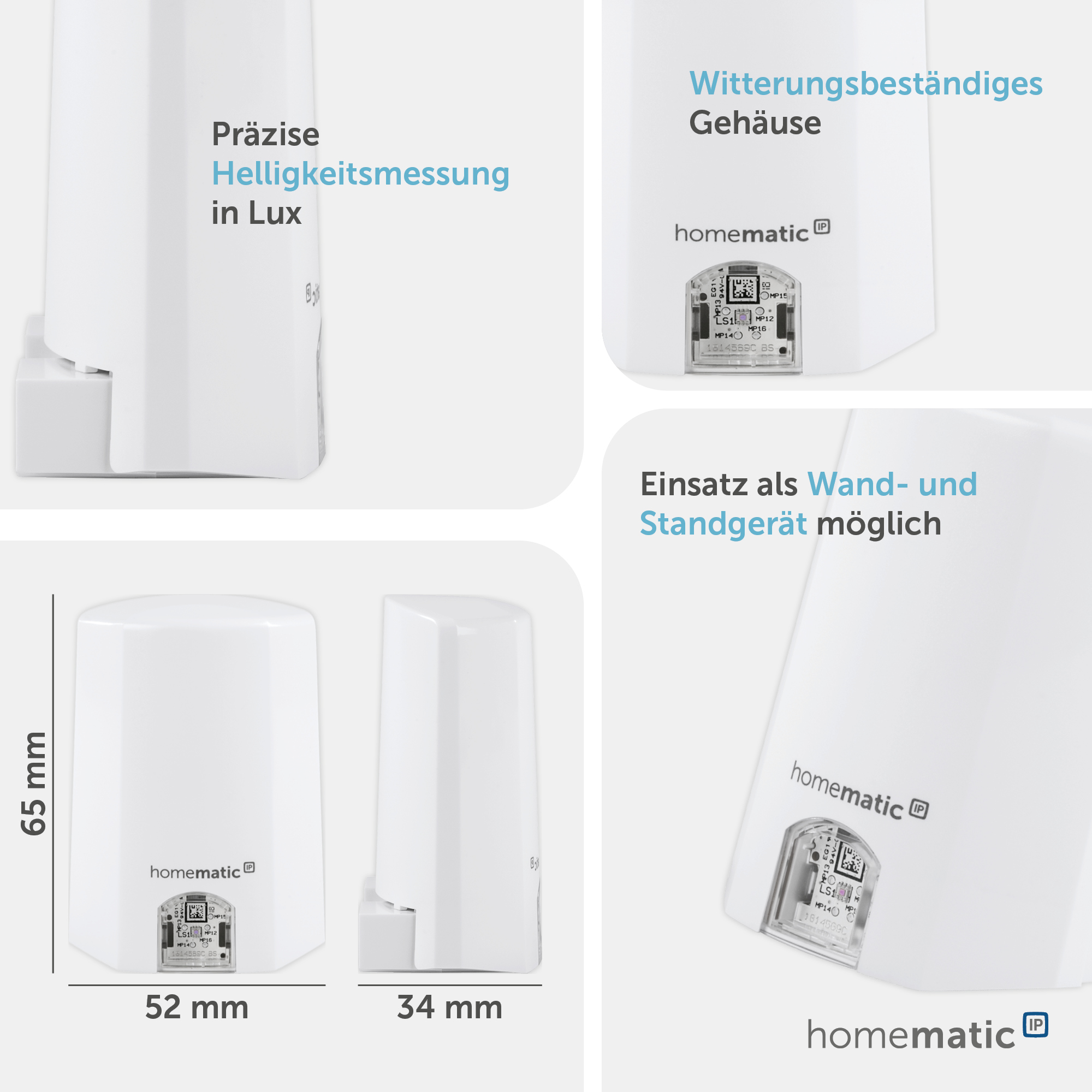 HOMEMATIC IP Smart Home 151566A0 Lichtsensor außen HOMEMATIC IP Smart Home 151566A0 Lichtsensor außen