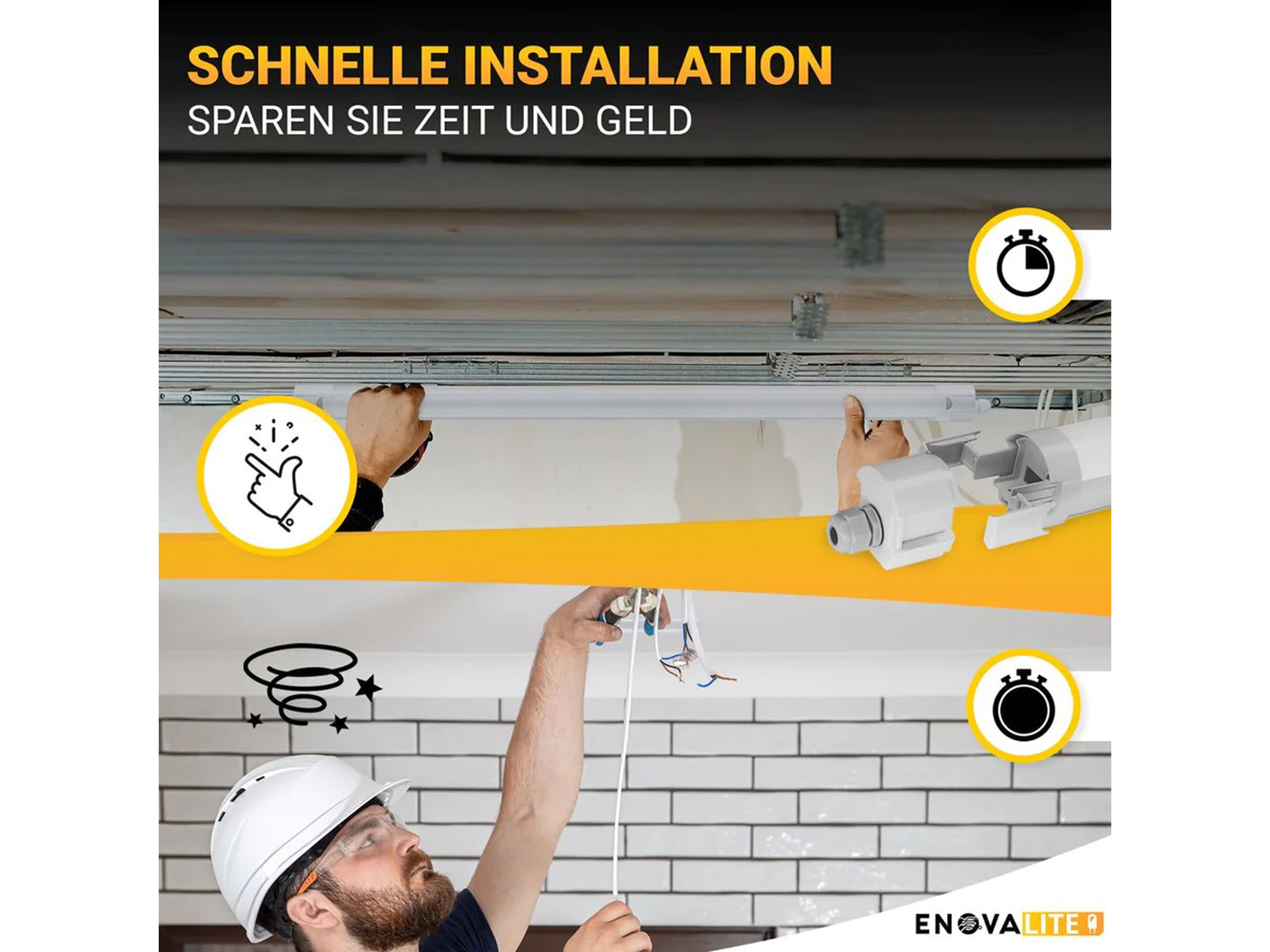 ENOVALITE LED-Feuchtraumleuchte PRO, EEK: E, 36W, 3960lm, 4000K, 1200mm ENOVALITE LED-Feuchtraumleuchte PRO, EEK: E, 36W, 3960lm, 4000K, 1200mm