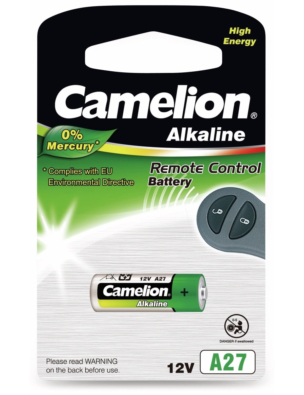 CAMELION 12V-Batterie, Plus Alkaline, A27, 1 Stück CAMELION 12V-Batterie, Plus Alkaline, A27, 1 Stück