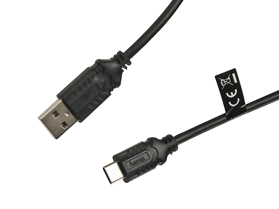 HAMA USB Ladekabel 00054461, 0,75 m, USB A zu USB C, Schwarz HAMA USB Ladekabel 00054461, 0,75 m, USB A zu USB C, Schwarz