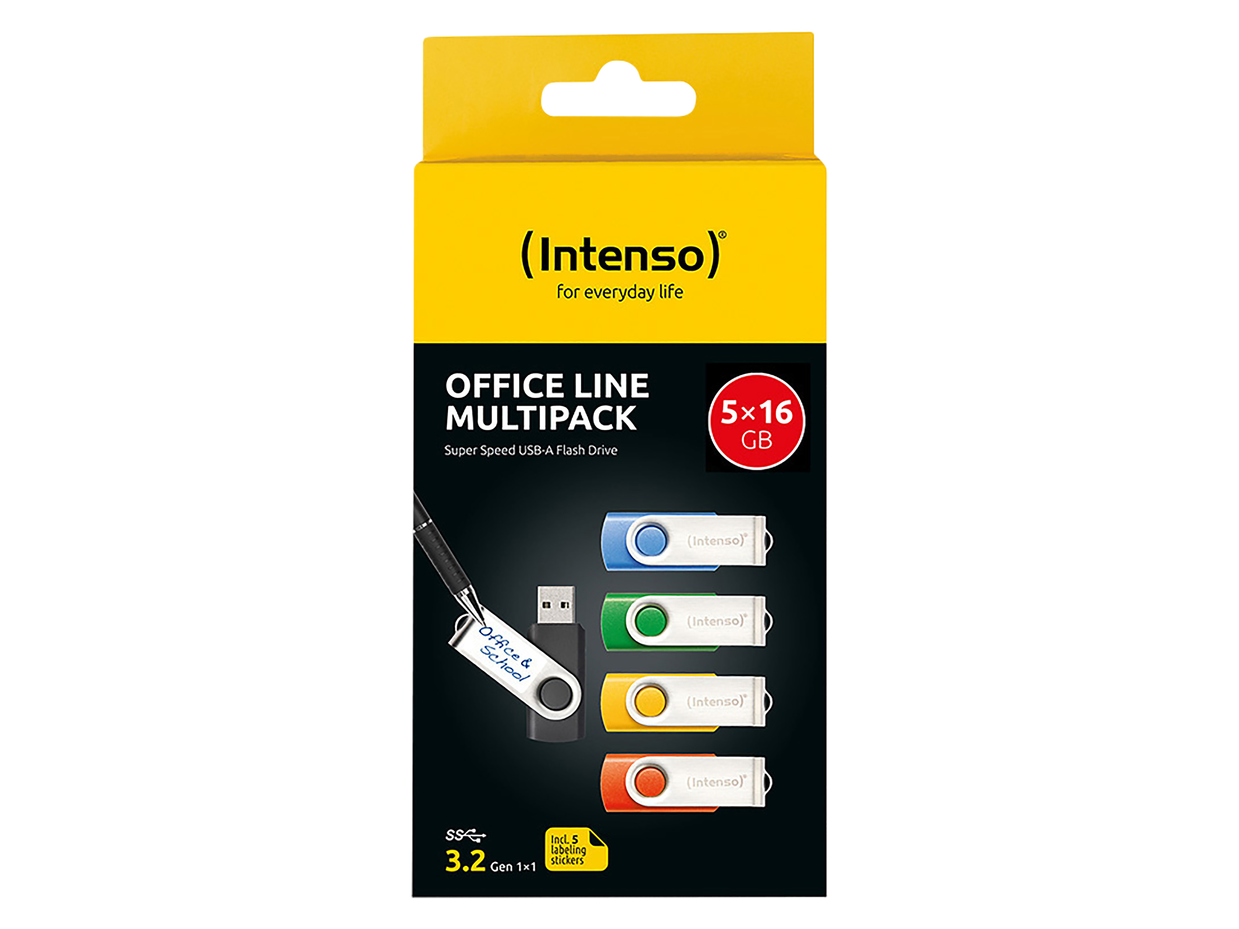 INTENSO USB-Stick Office Line 3543575 USB 3.2 16GB 5er Pack INTENSO USB-Stick Office Line 3543575 USB 3.2 16GB 5er Pack