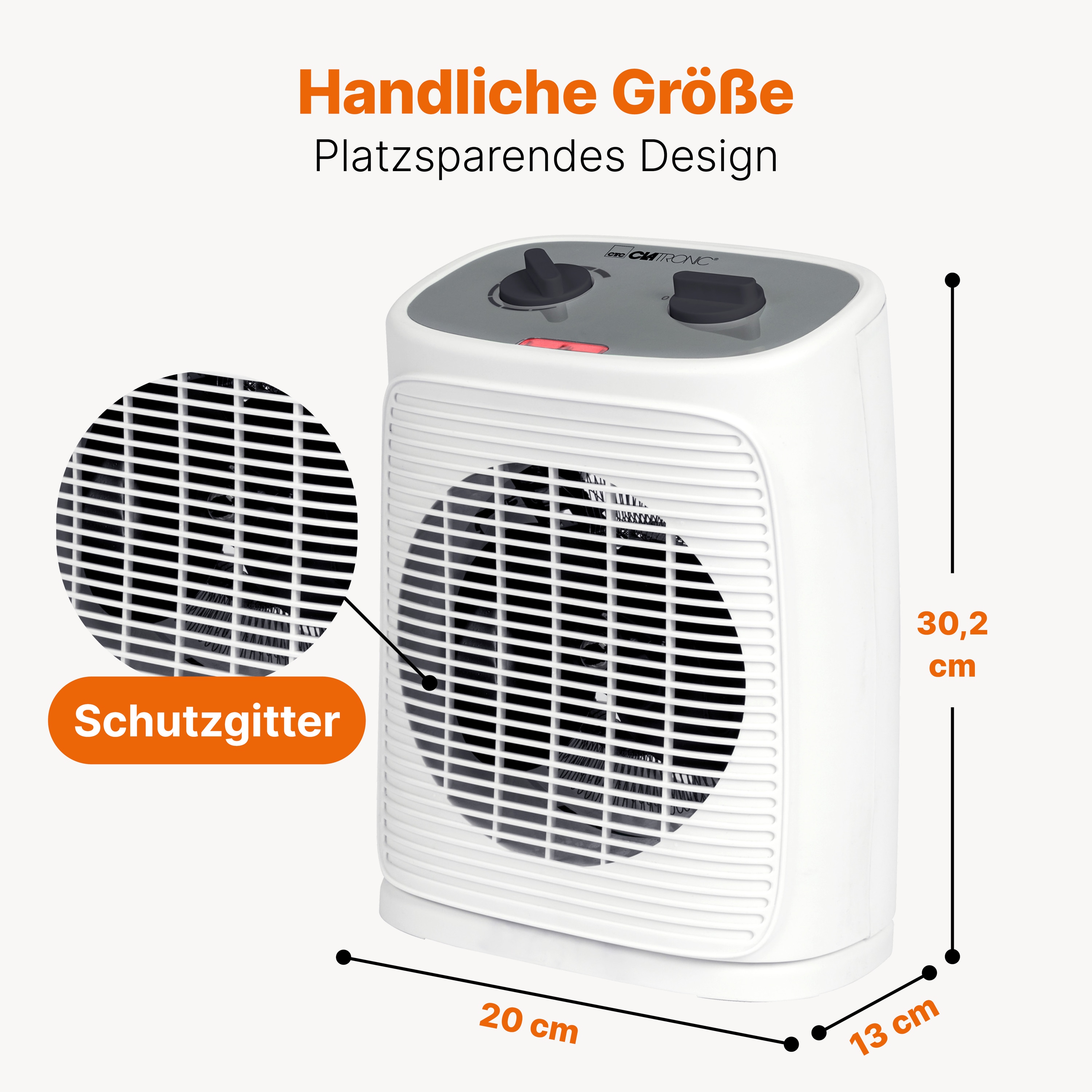 CLATRONIC Heizlüfter HL 3800, 2000 W, weiß CLATRONIC Heizlüfter HL 3800, 2000 W, weiß