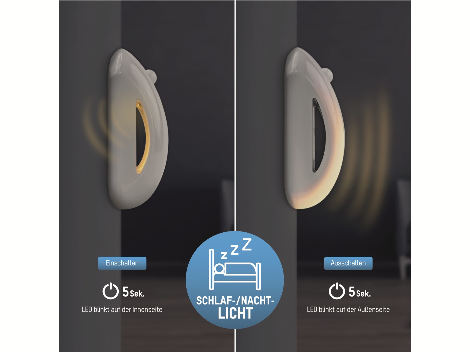 ANSMANN LED-Orientierungslicht NL25B, Dämmerungs- und Bewegungssensor, batteriebetrieben ANSMANN LED-Orientierungslicht NL25B, Dämmerungs- und Bewegungssensor, batteriebetrieben