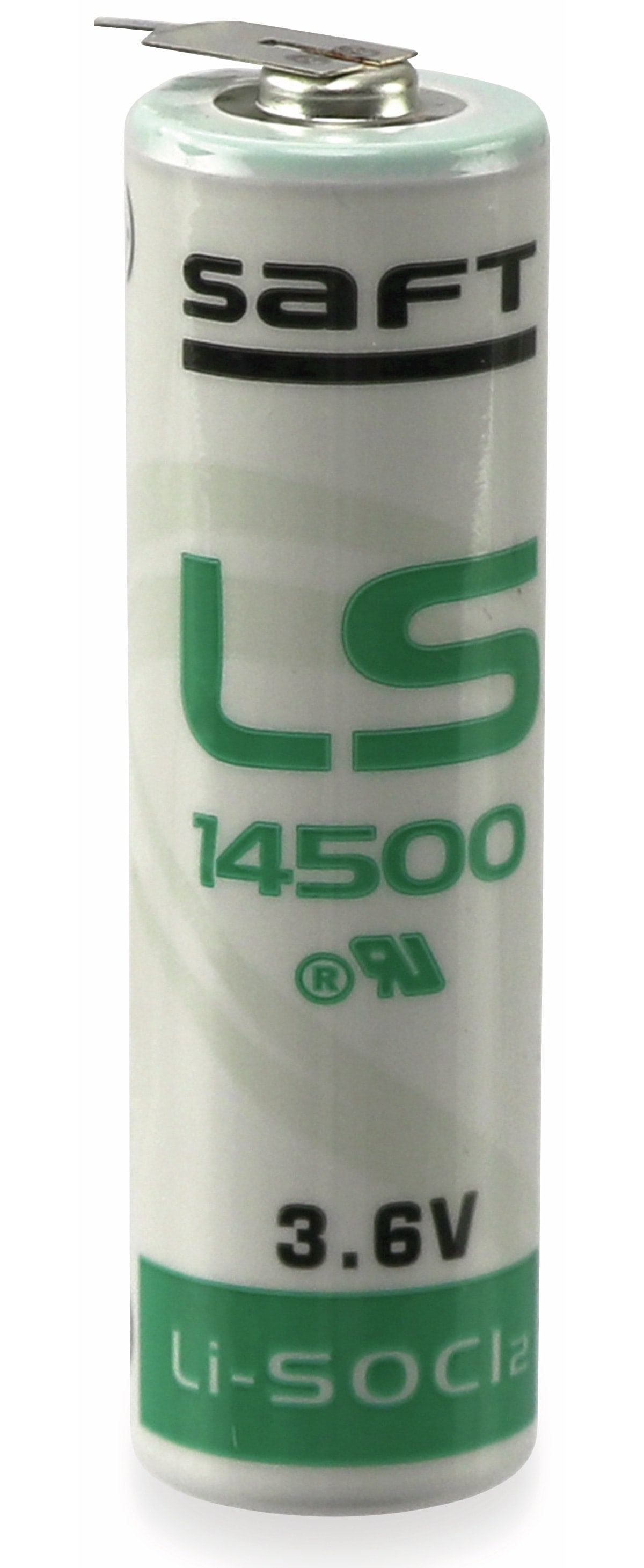 SAFT Lithium-Batterie LS 14500-2PF, AA, 1/1 Print +/-, 3,6 V-, 2600 mAh SAFT Lithium-Batterie LS 14500-2PF, AA, 1/1 Print +/-, 3,6 V-, 2600 mAh