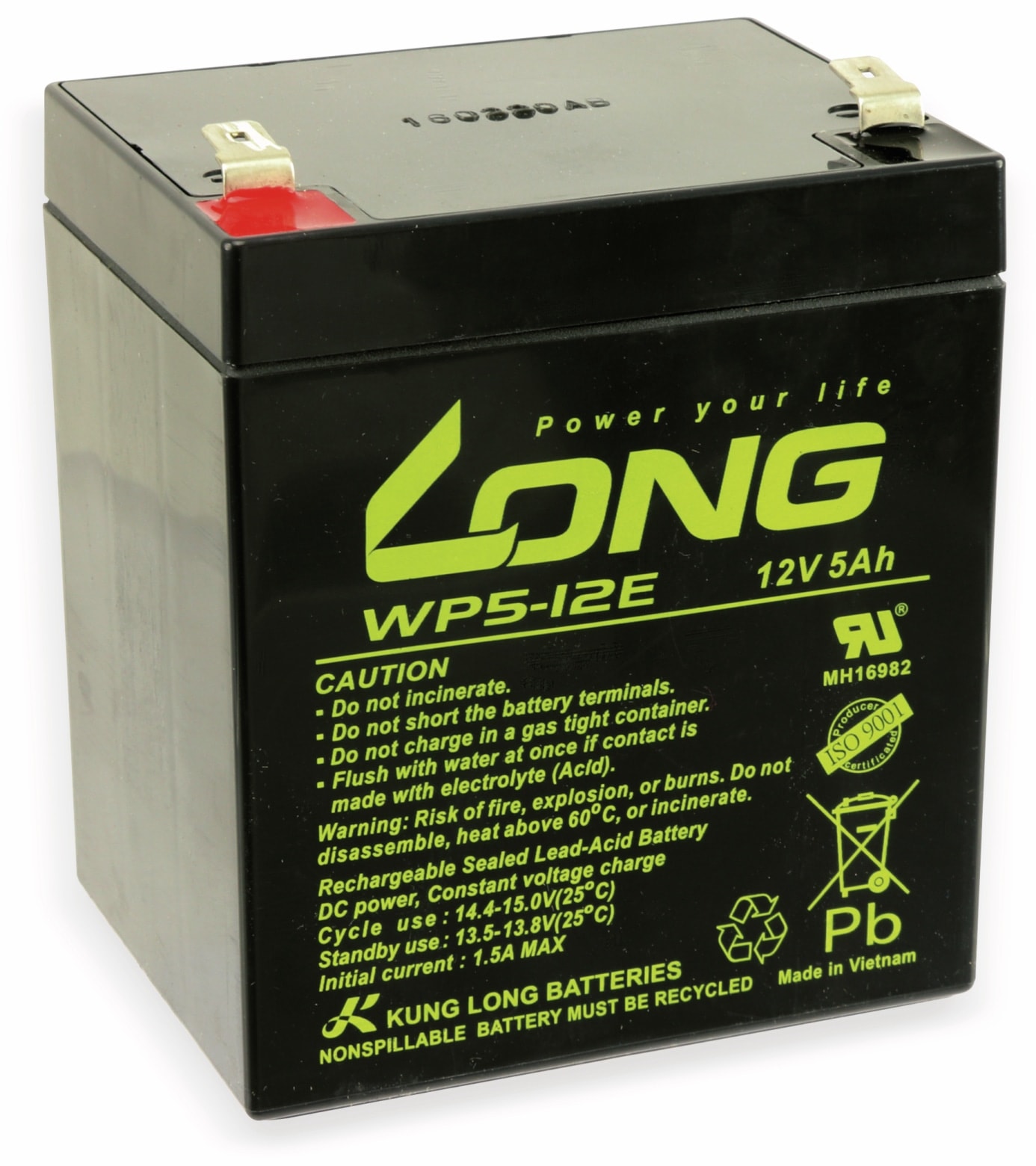 KUNG LONG Blei-Akkumulator WP5-12E, 12 V-/5 Ah, zyklenfest KUNG LONG Blei-Akkumulator WP5-12E, 12 V-/5 Ah, zyklenfest