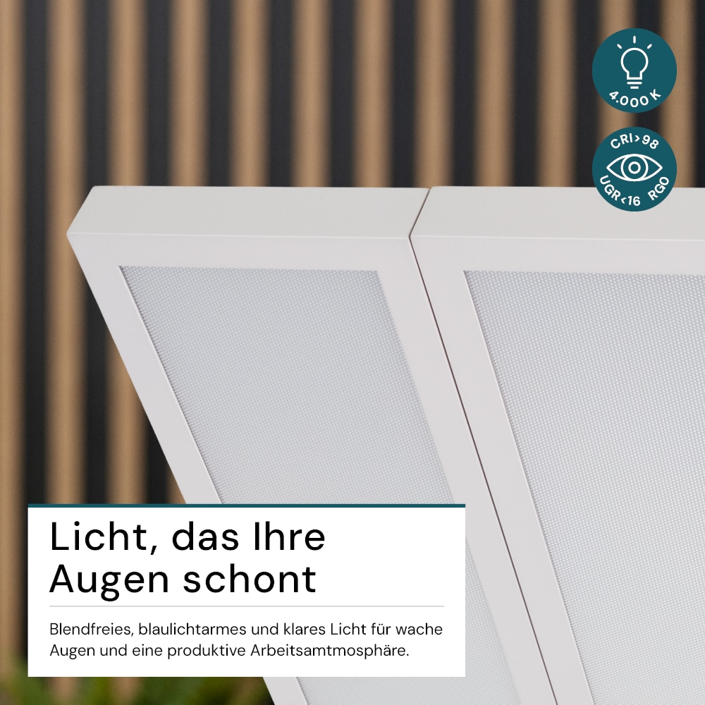 LUXULA LED-Büro-Stehleuchte, Up/Down, 120W, 4000K, EEK: F, 8500lm, IP20, dimmbar, weiß