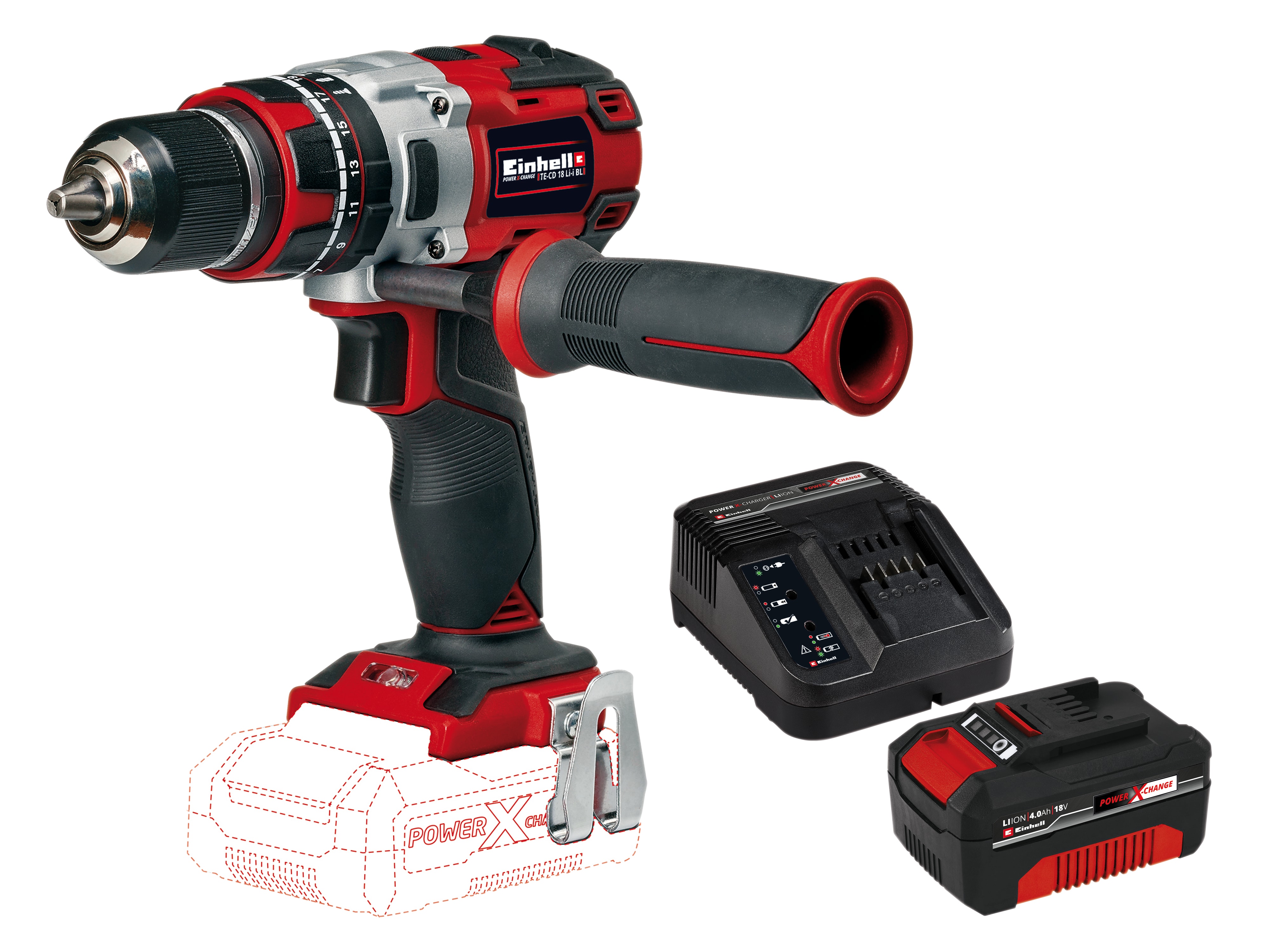 EINHELL PROFESSIONAL Akku-Schlagbohrschrauber, TP-CD 18 Li Brushless Kit (1x 4,0 Ah) EINHELL Akku-Schlagbohrschrauber, TP-CD 18 Li Brushless Kit (1x 4,0 Ah)