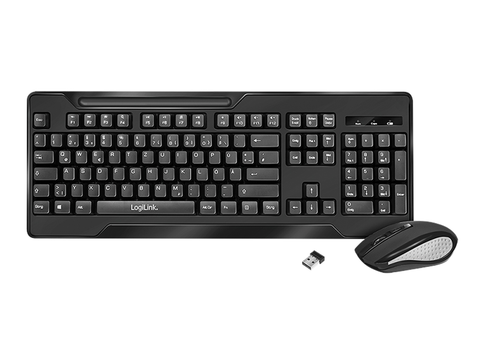 LOGILINK Tastatur- und Mausset ID0194, Funk, 1000 dpi