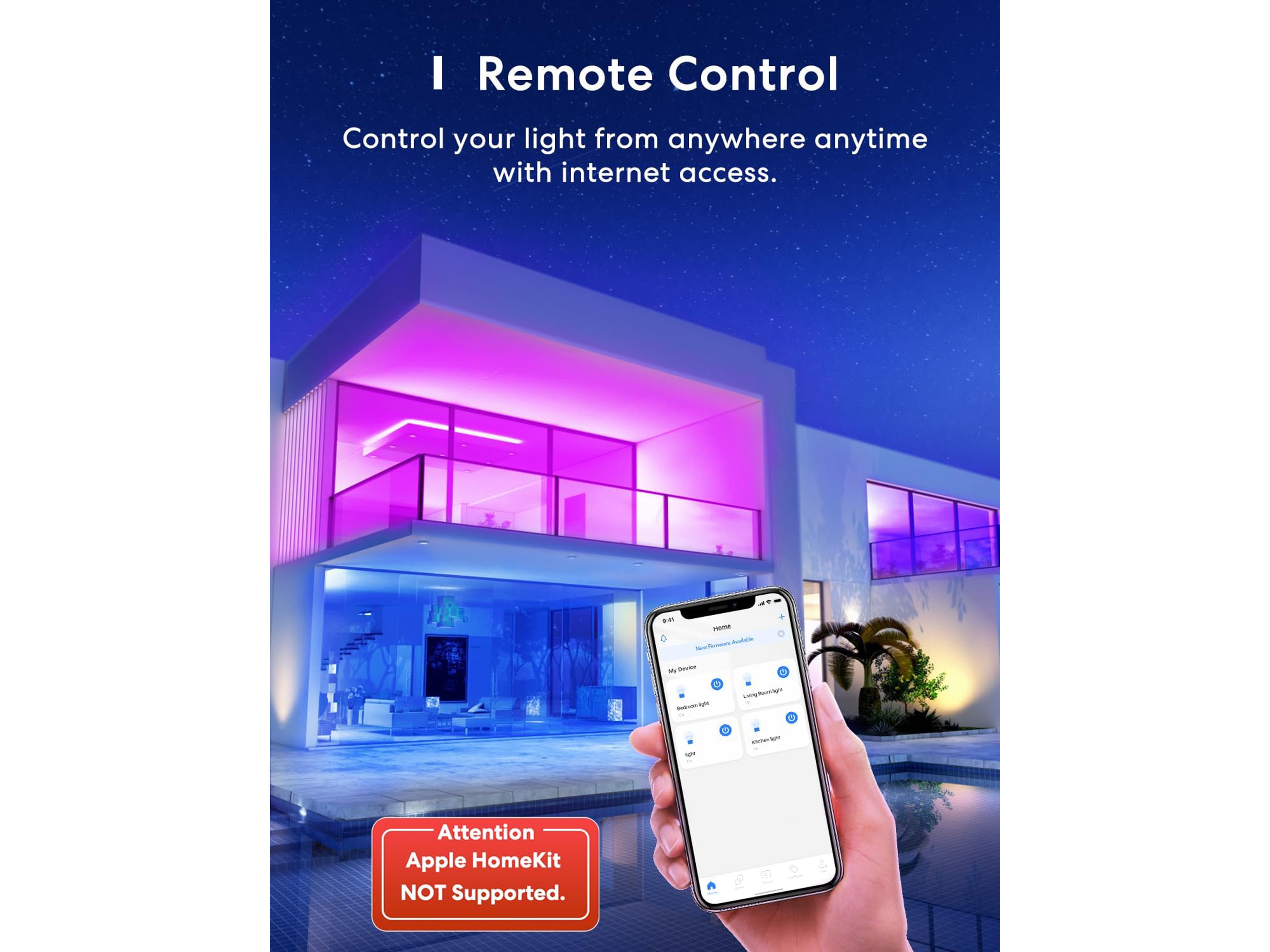 MEROSS WLAN LED-Lampe, MSL120, 3 Stück