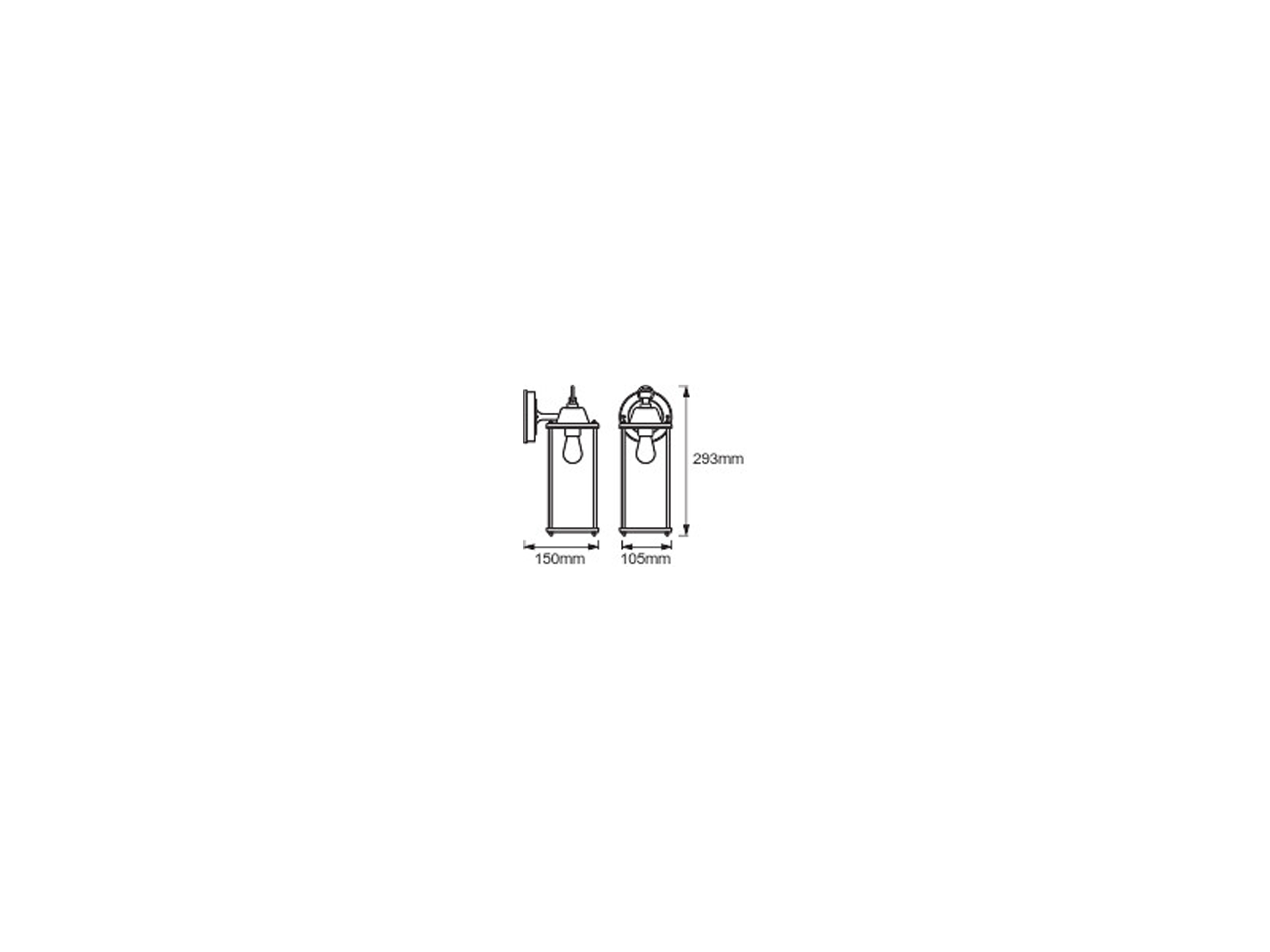 OSRAM LED-Außenwandleuchte Endura Classic Lantern Square M, schwarz