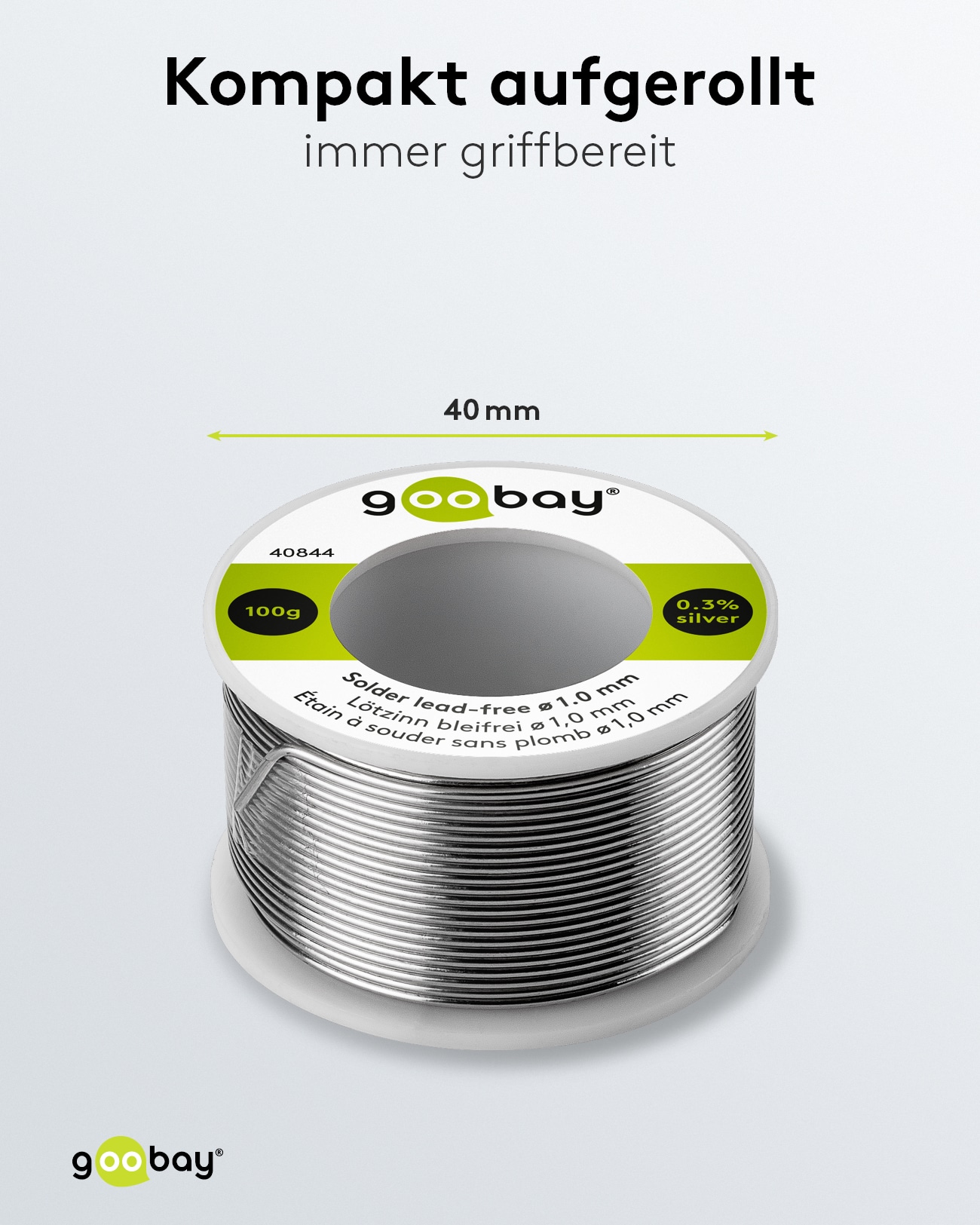 GOOBAY Lötzinn Essential, 100 g, Ø 1,0 mm GOOBAY Lötzinn Essential, 100 g, Ø 1,0 mm