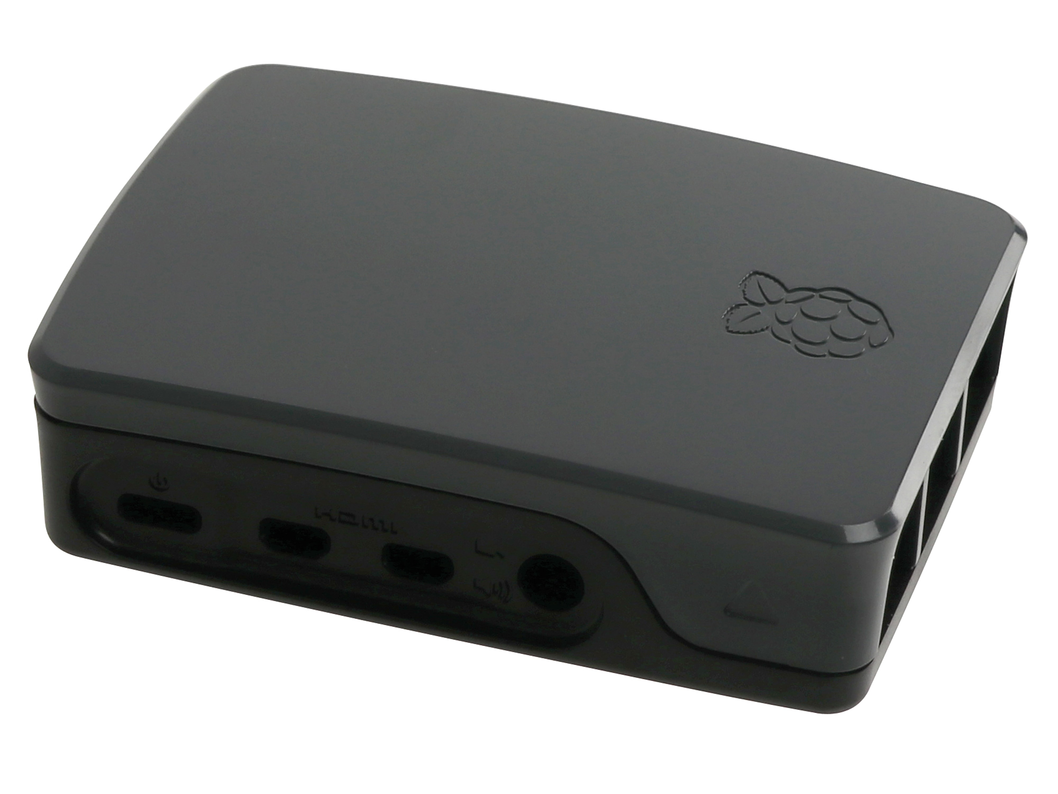 RASPBERRY PI 4 Model B Gehäuse, Kunststoff, Schwarz/Grau RASPBERRY PI 4 Model B Gehäuse, Kunststoff, Schwarz/Grau