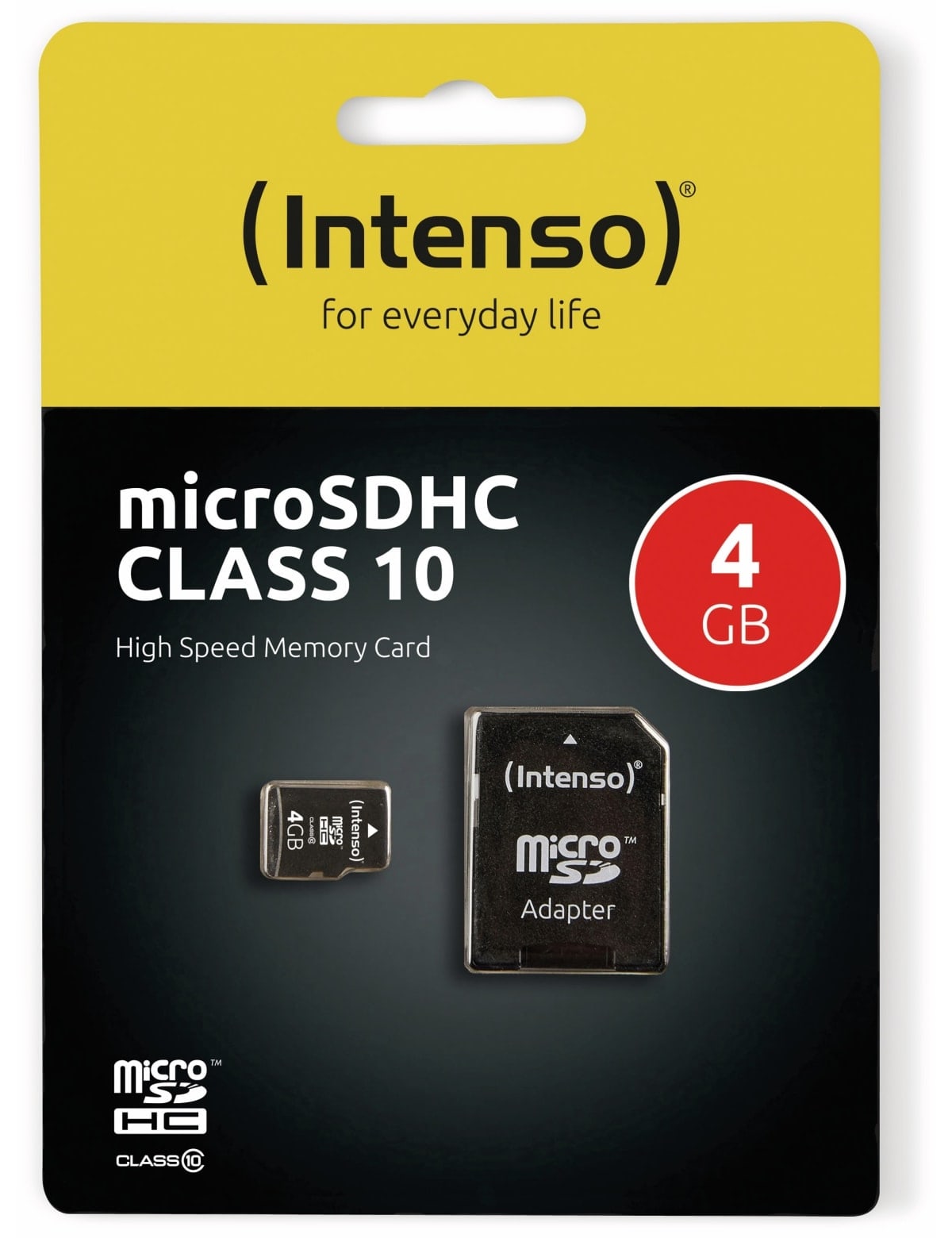 INTENSO MicroSDHC Card 3413450, 4 GB INTENSO MicroSDHC Card 3413450, 4 GB