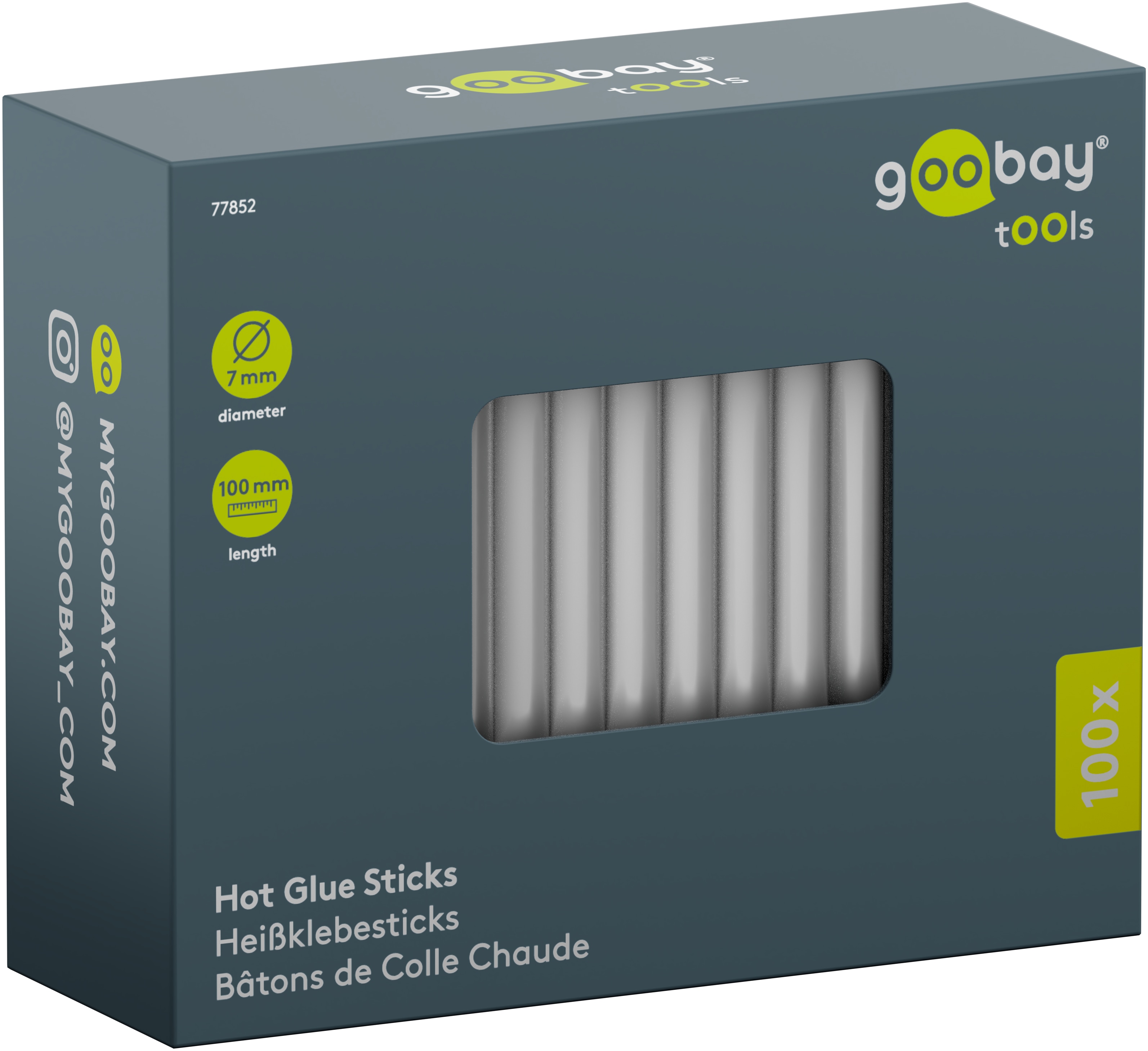 GOOBAY TOOLS Heißklebesticks, 77852, 7 mm, 100 Stück
