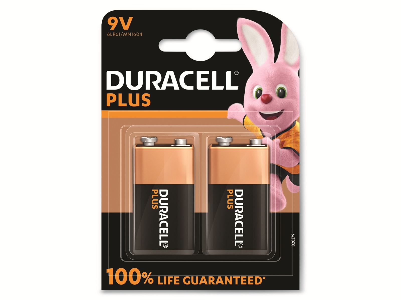 DURACELL Alkaline-Batterie E-Block, 6LR61, 9V, Plus, 2 Stück DURACELL Alkaline-Batterie E-Block, 6LR61, 9V, Plus, 2 Stück