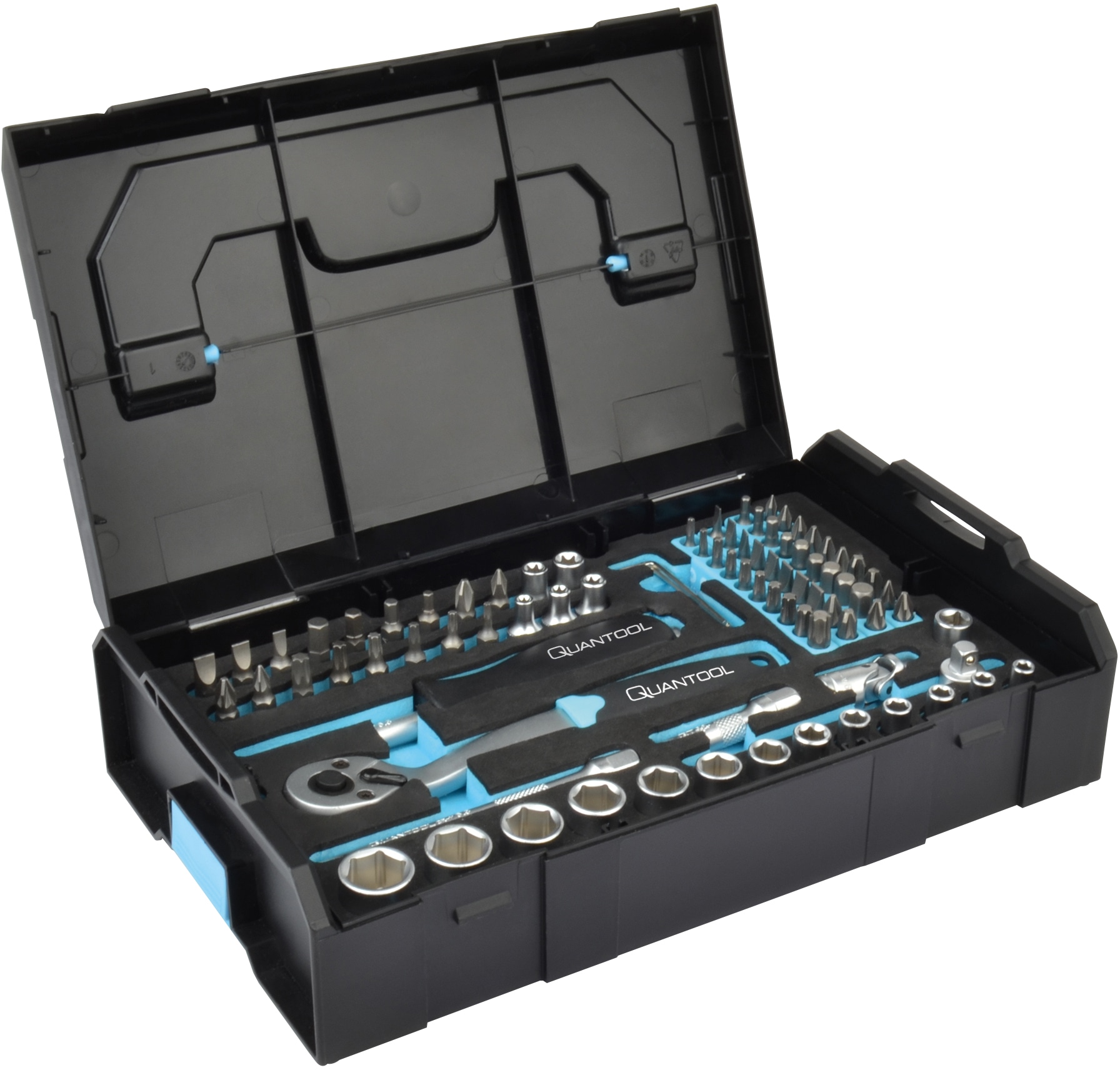 QUANTOOL Steckschlüssel-Satz, 85-teilig, in L-Boxx Mini System