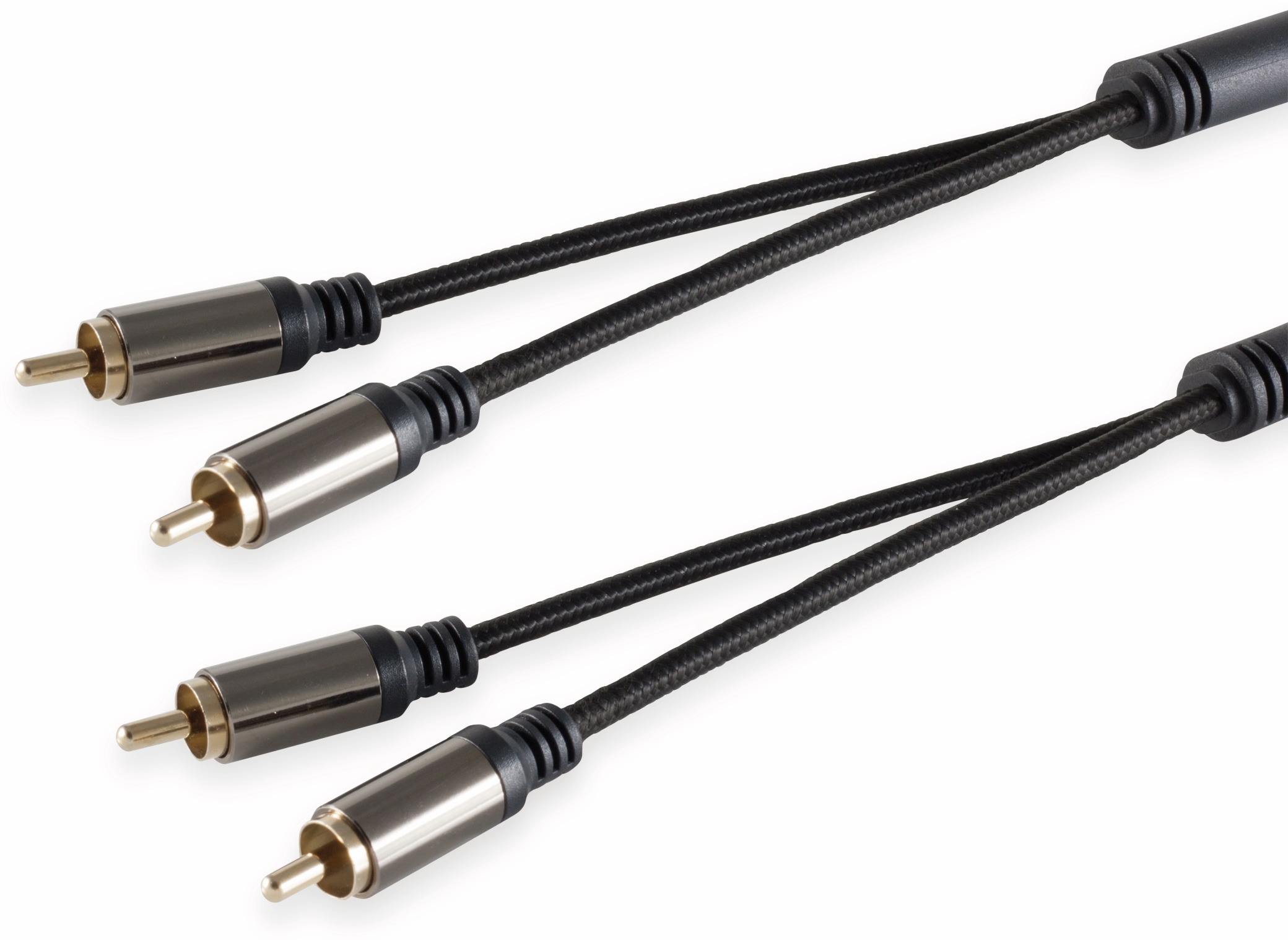 BLACK COTTON Cinchkabel, Stereo, 1,0 m, schwarz