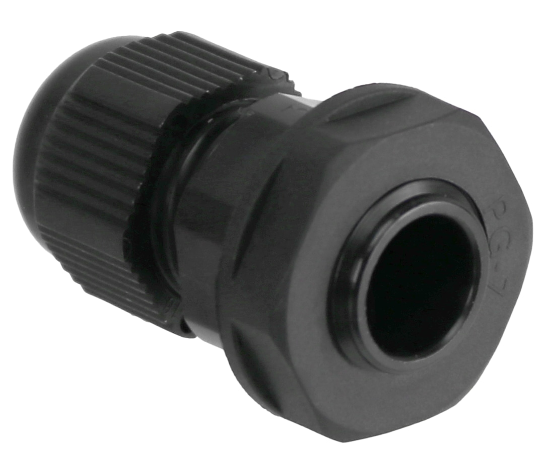 KSS Kabelverschraubung, PG-7, schwarz, IP68, 3 bis 6,5 KSS Kabelverschraubung, PG-7, schwarz, IP68, 3 bis 6,5