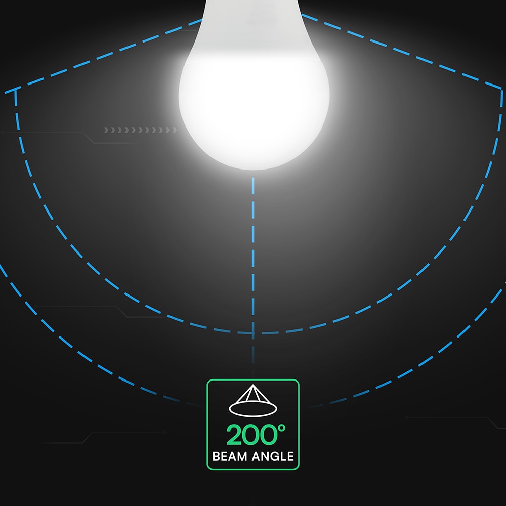 V-TAC LED-Lampe VT-2172606, EEK: F, 8,5W, 806lm, 3000K, E27, A60, 200° V-TAC LED-Lampe VT-2172606, EEK: F, 8,5W, 806lm, 3000K, E27, A60, 200°