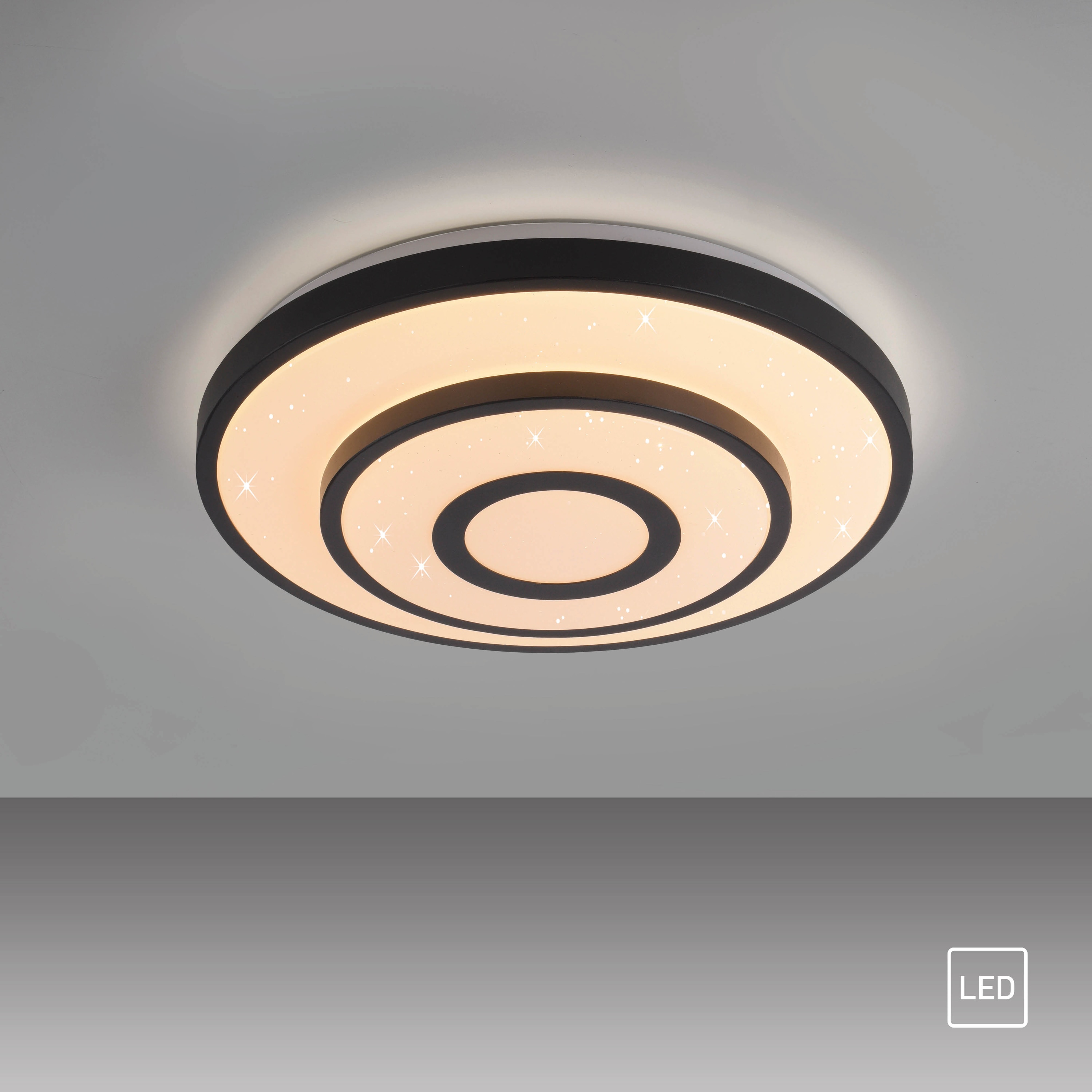 JUST LIGHT LED-Deckenleuchte 15454-18, 17W, 3000K, 1900lm, warmweiß, IP20, schwarz JUST LIGHT LED-Deckenleuchte 15454-18, 17W, 3000K, 1900lm, warmweiß, IP20, schwarz
