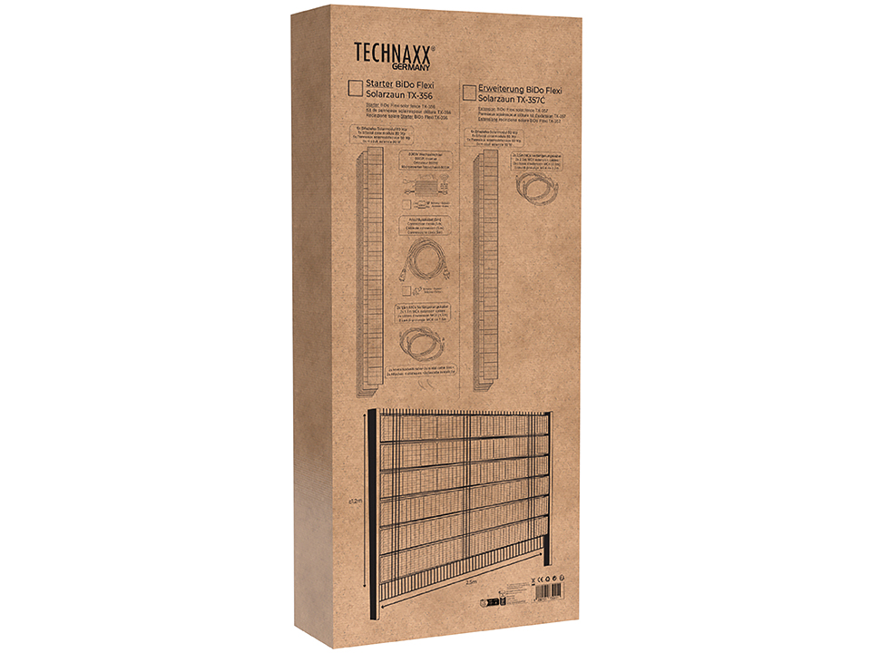 TECHNAXX Solarzaun Starterset BiDo Flexi TX-356 TECHNAXX Solarzaun Starterset BiDo Flexi TX-356