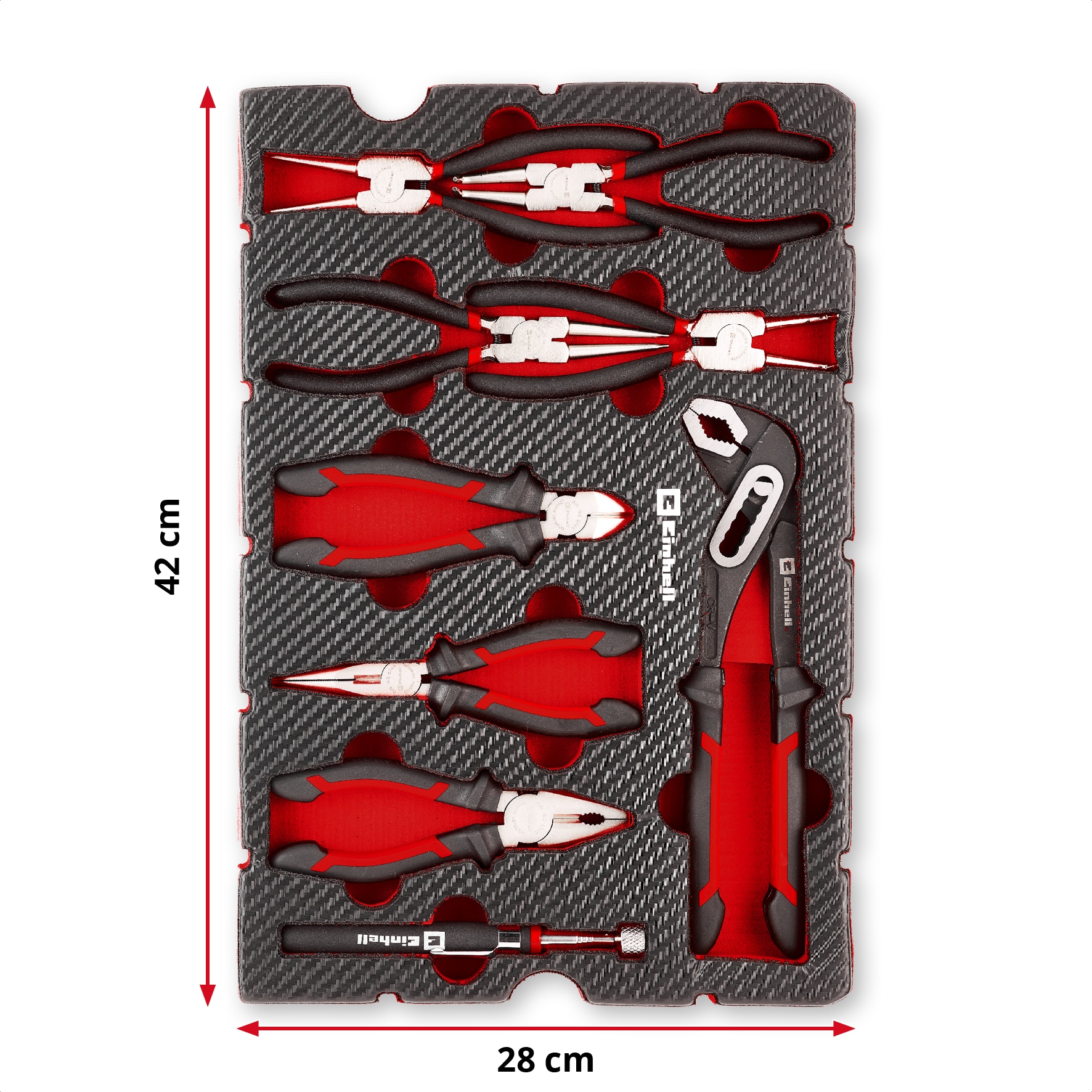 EINHELL E-Case-Einleger Zangen, 370522, 9-teilig EINHELL E-Case-Einleger Zangen, 370522, 9-teilig