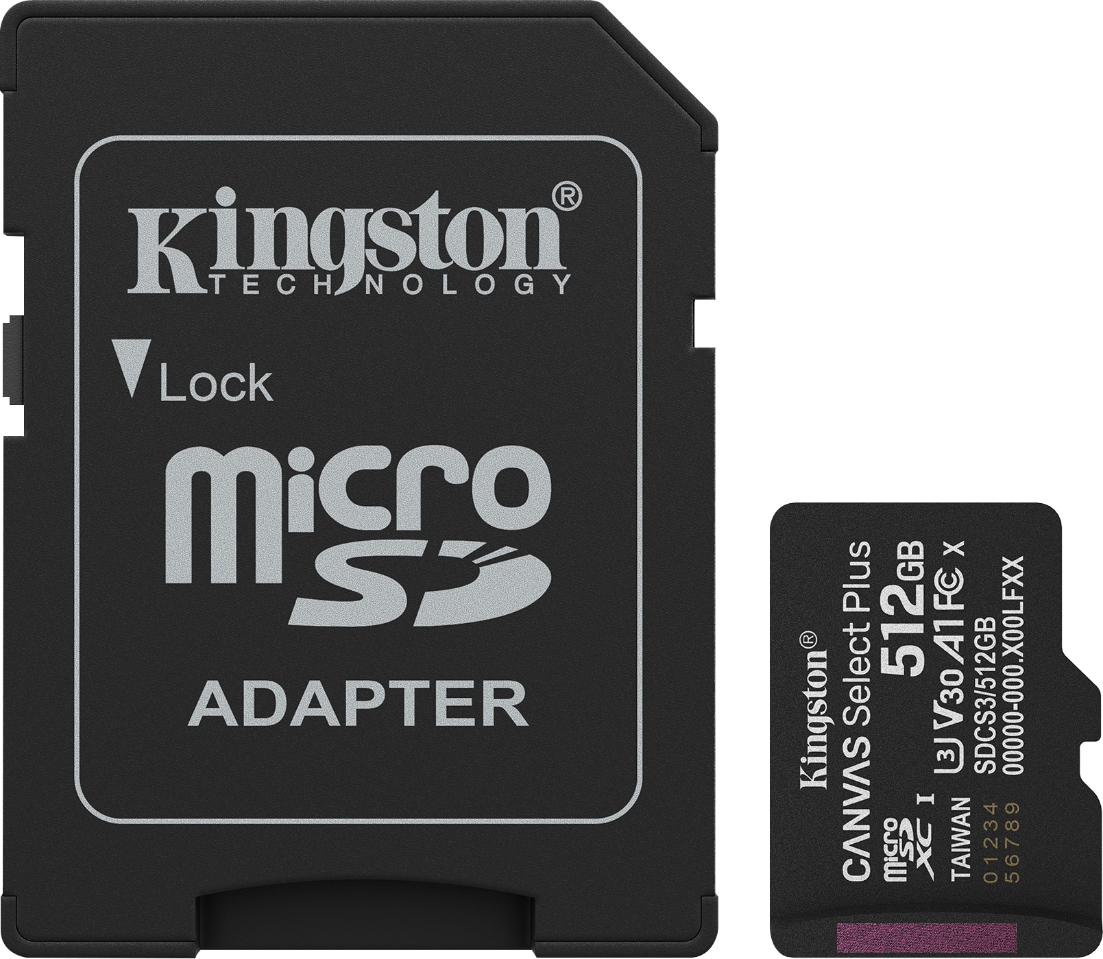 KINGSTON MicroSDXC-Card Canvas Select Plus 512GB 3.Gen inkl. Adapter