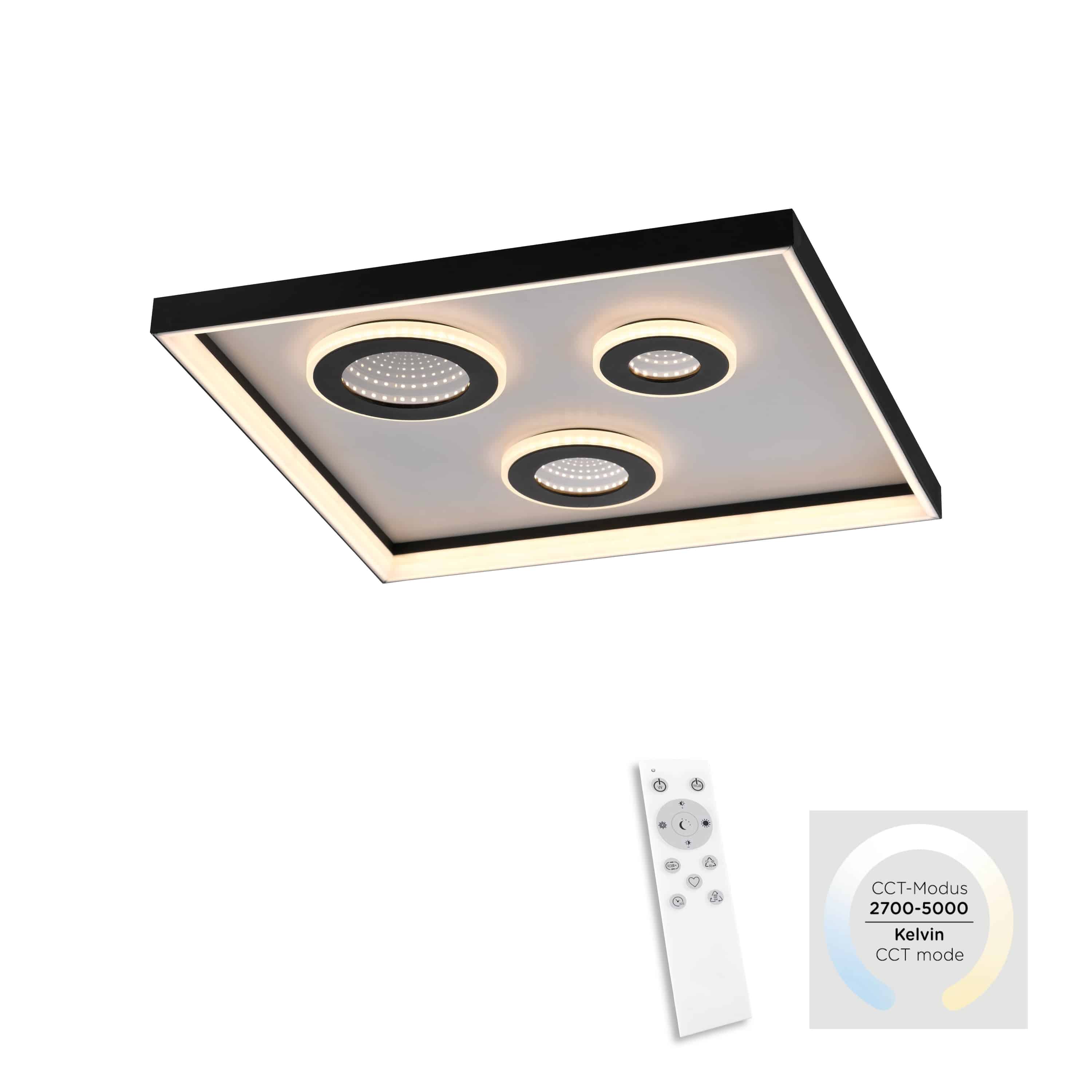 PAUL NEUHAUS LED-Deckenleuchte 6856-18 schwarz, 32 W, 4000 lm, CCT, Fernbedienung PAUL NEUHAUS LED-Deckenleuchte 6856-18 schwarz, 32 W, 4000 lm, CCT, Fernbedienung