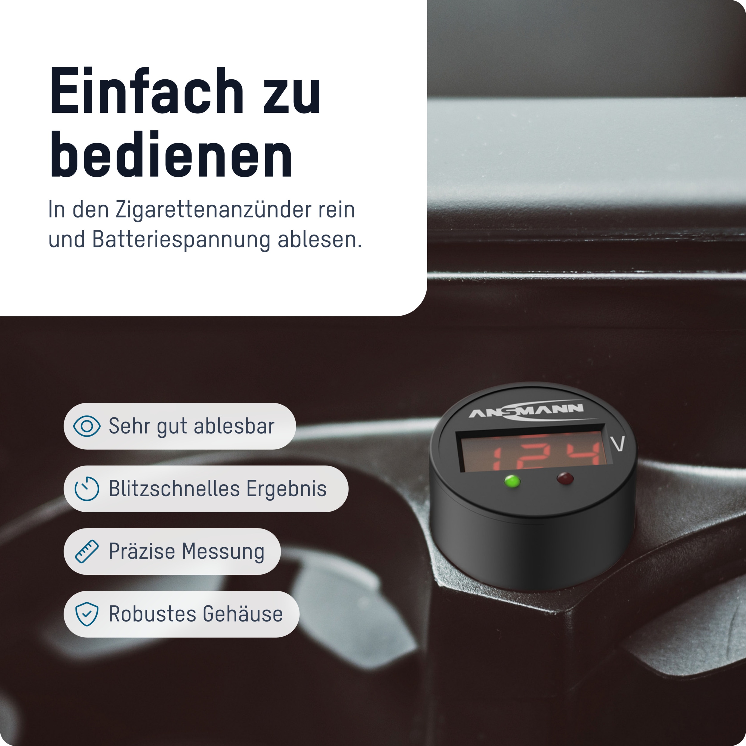 ANSMANN Autobatterie-Ladegerät + KFZ-Batterietester