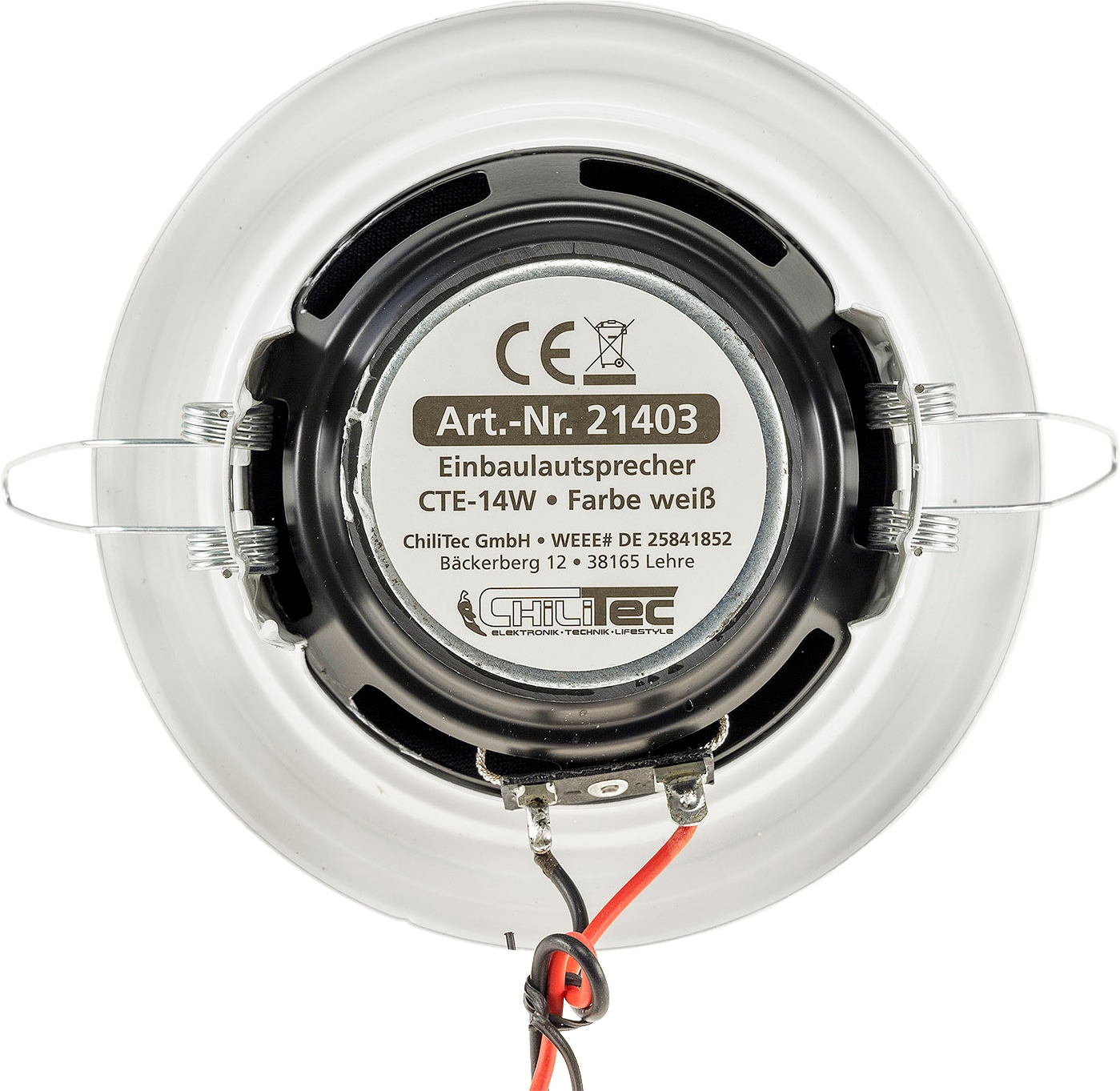 CHILITEC Einbaulautsprecher CTE-14w, 60 W, Einbau Ø 108 mm, weiß CHILITEC Einbaulautsprecher CTE-14w, 60 W, Einbau Ø 108 mm, weiß