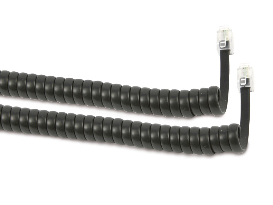 S-IMPULS GOOBAY Telefonhörer-Spiralkabel, schwarz, ausziehbar bis 2m S-IMPULS GOOBAY Telefonhörer-Spiralkabel, schwarz, ausziehbar bis 2m