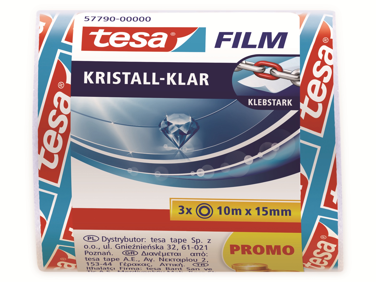 TESA film® kristall-klar, 3 Rollen, 10m:15mm, 57790-00000-01 TESA film® kristall-klar, 3 Rollen, 10m:15mm, 57790-00000-01