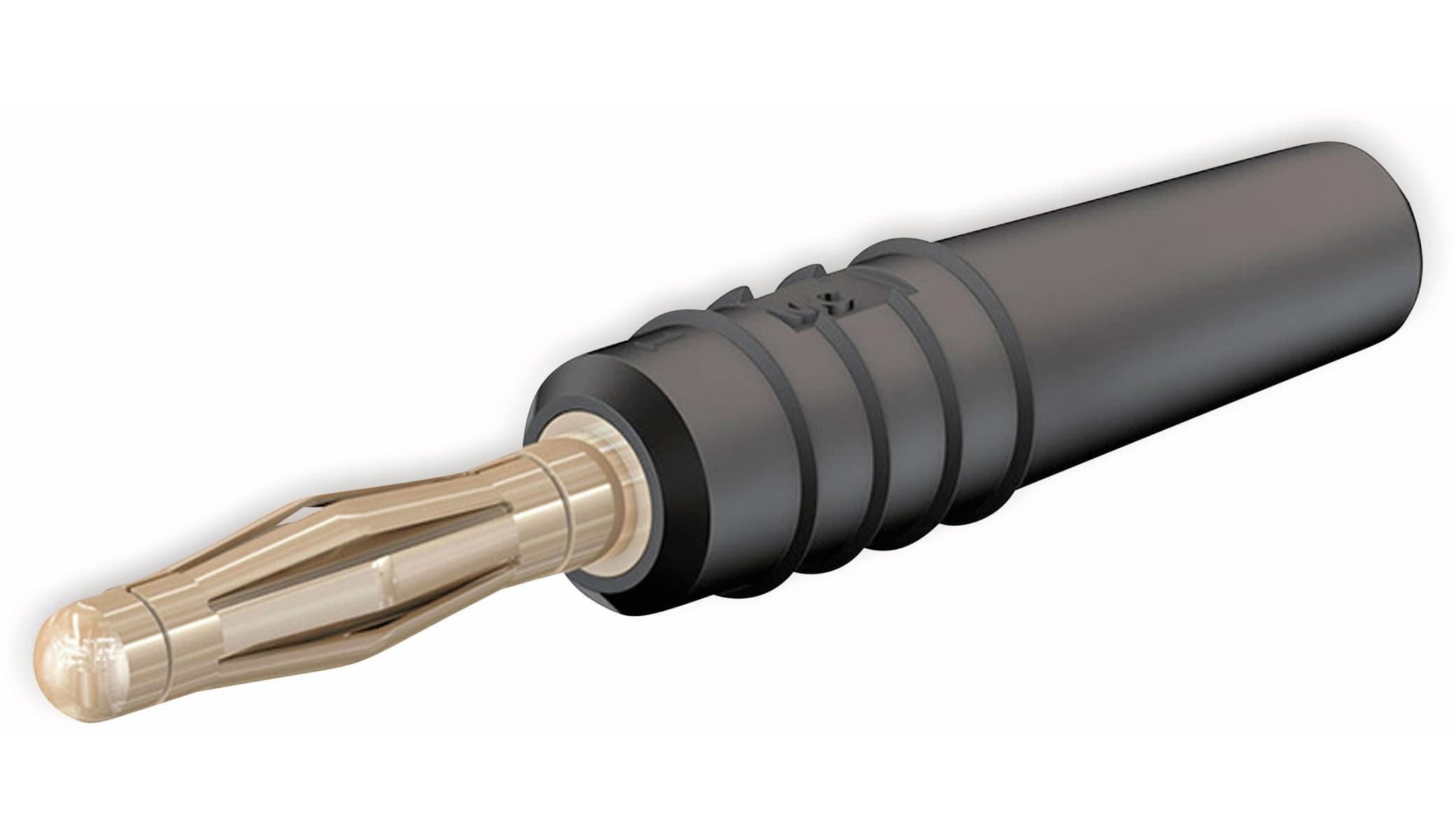 STÄUBLI SLS205-L Lamellenstecker, 2 mm, vergoldet, schwarz STÄUBLI SLS205-L Lamellenstecker, 2 mm, vergoldet, schwarz