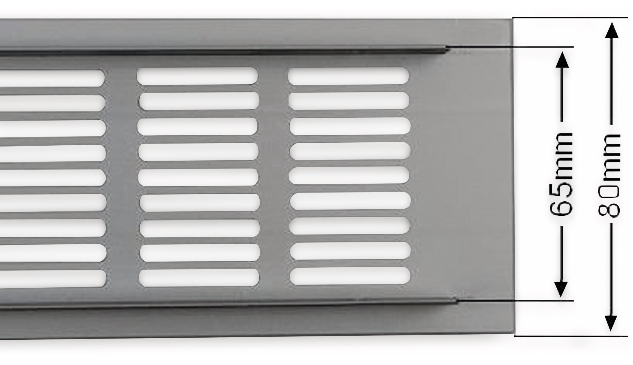 Lüftungsgitter aus Aluminium 30x8 cm