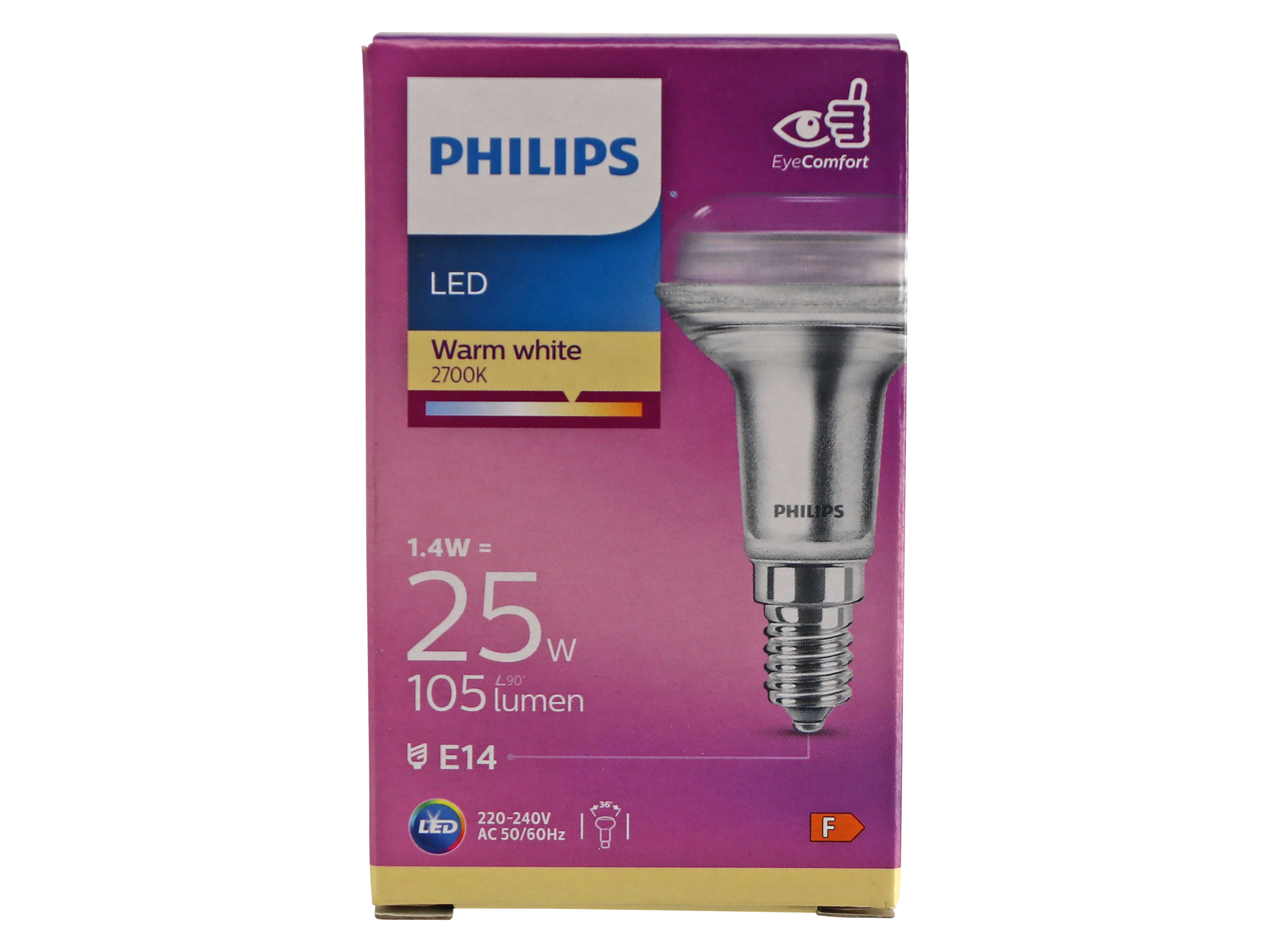 PHILIPS LED-Lampe LED 1,4W R50 E14, warmweiß, nicht dimmbar PHILIPS LED-Lampe LED 1,4W R50 E14, warmweiß, nicht dimmbar