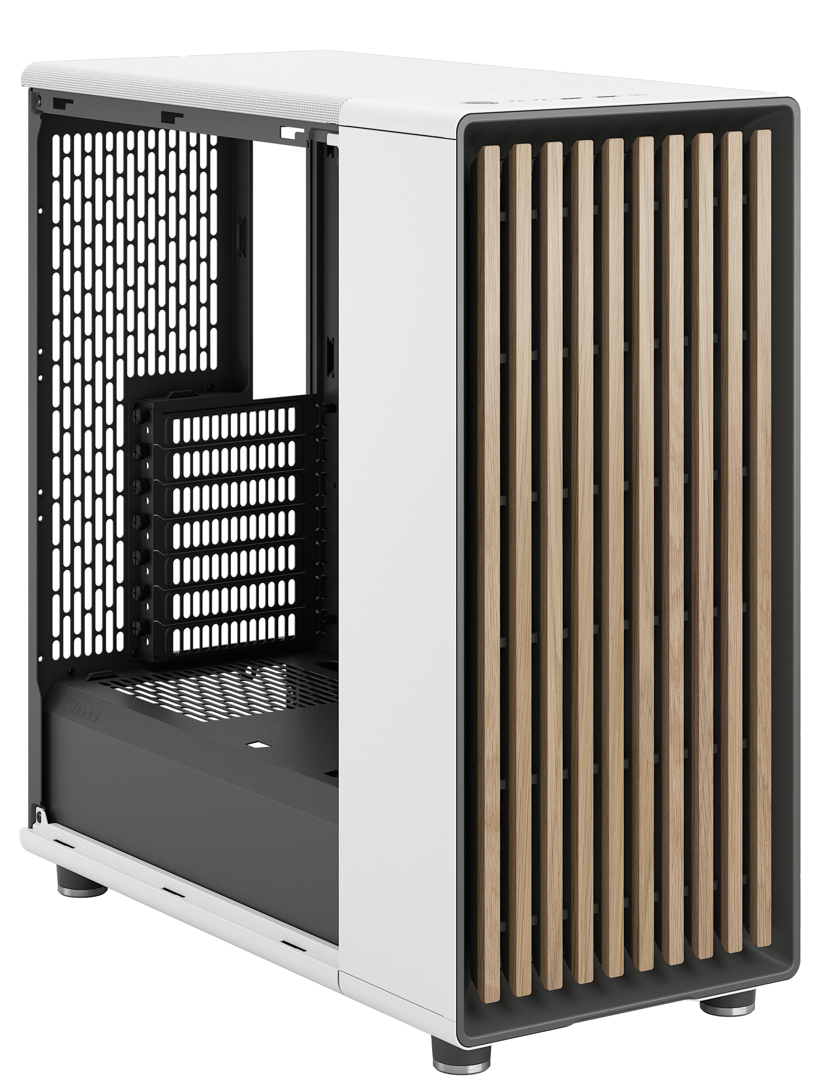 FRACTAL Midi Tower Design North Chalk weiß TG Clear FRACTAL Midi Tower Design North Chalk weiß TG Clear