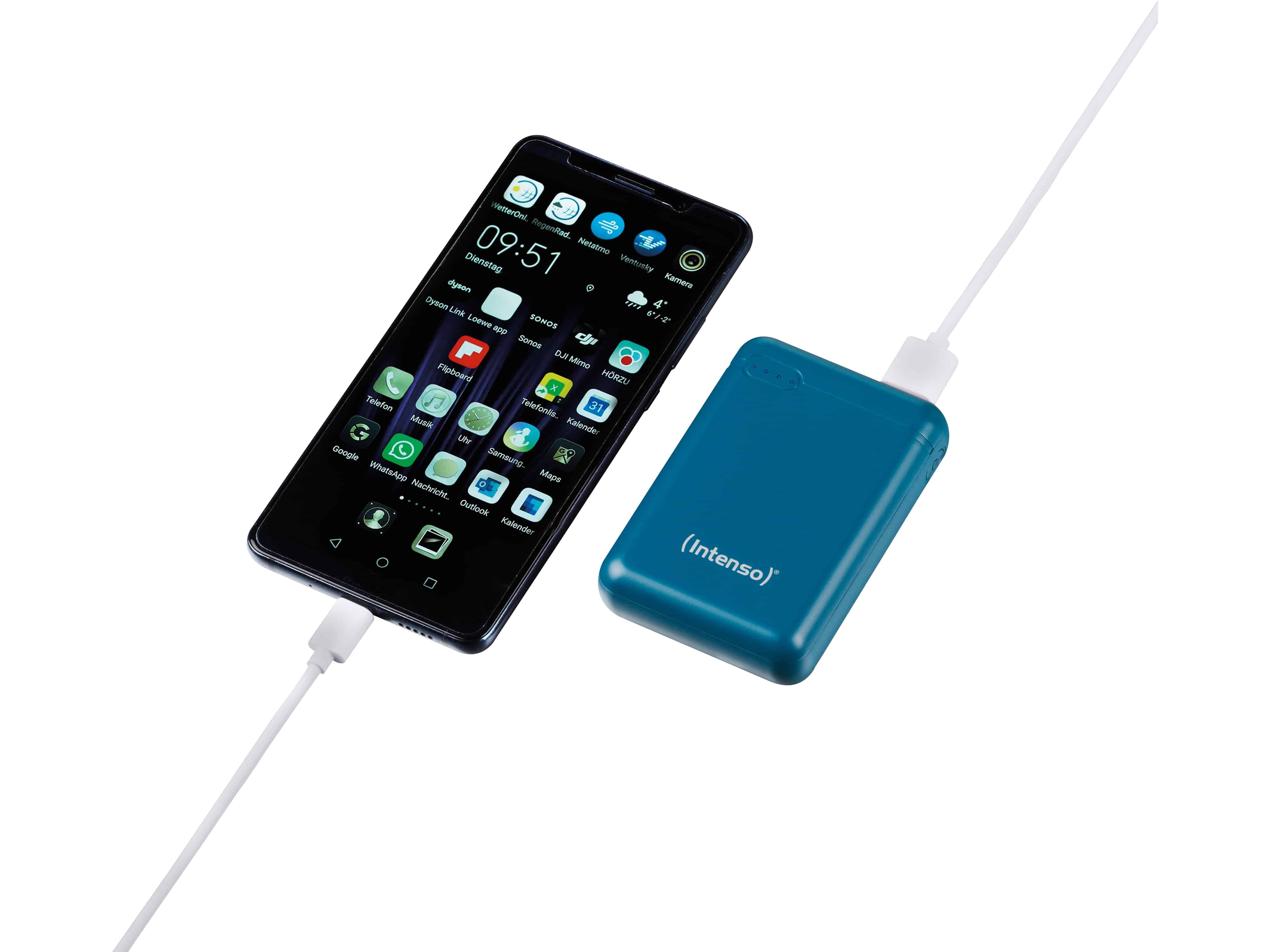 INTENSO USB Powerbank 7313537 XS 10000, 10.000 mAh, petrol INTENSO USB Powerbank 7313537 XS 10000, 10.000 mAh, petrol