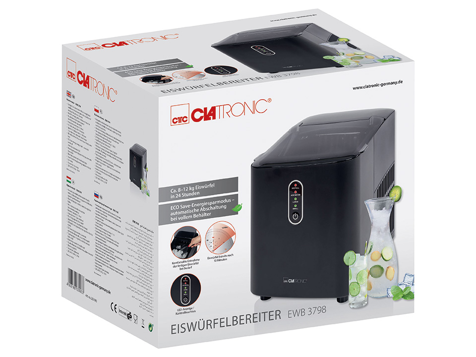 CLATRONIC Eiswürfelbereiter EWB 3798, ca. 8-10 kg Eiswürfel in 24h, ECO Save CLATRONIC Eiswürfelbereiter EWB 3798, ca. 8-10 kg Eiswürfel in 24h, ECO Save