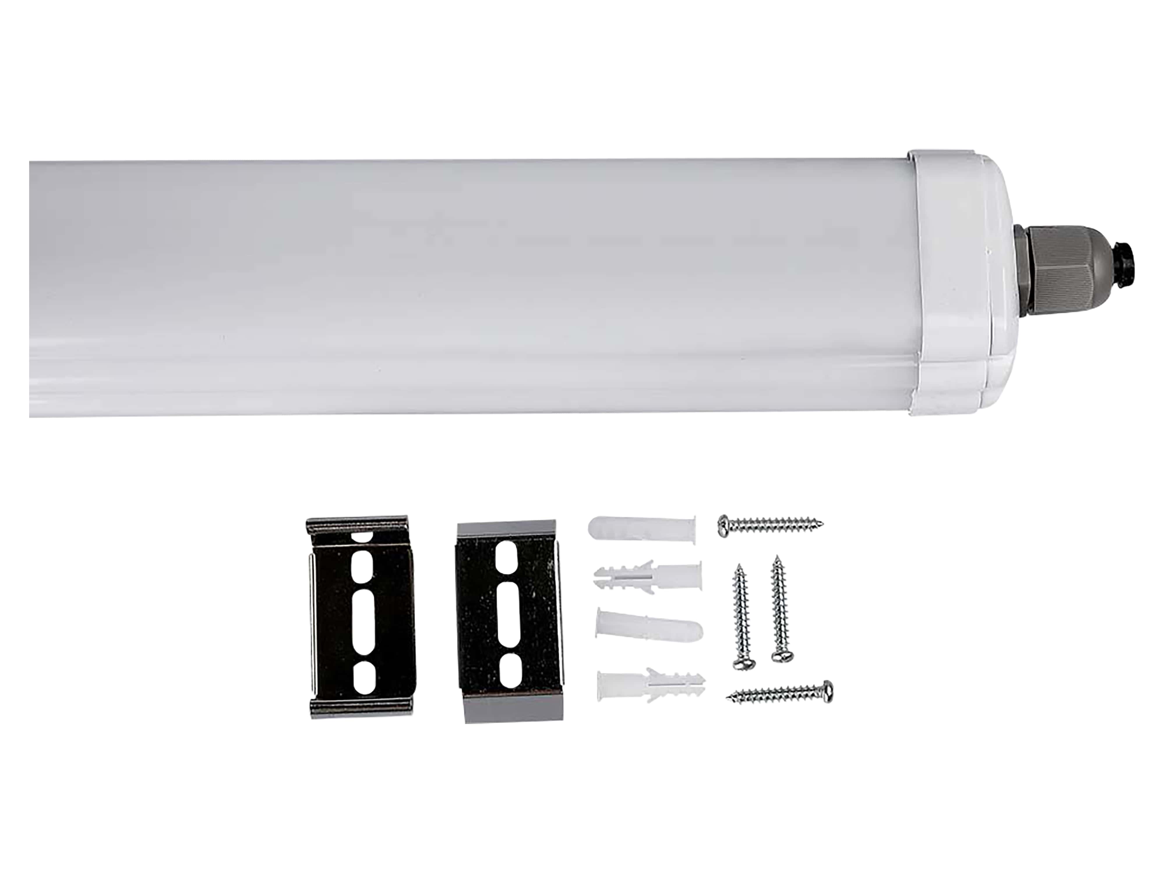 V-TAC LED-Feuchtraumwannenleuchte VT-6076, 18W, 4000K, EEK: E, 2160lm, neutralweiß, IP65, 60 cm V-TAC LED-Feuchtraumwannenleuchte VT-6076, 18W, 4000K, EEK: E, 2160lm, neutralweiß, IP65, 60 cm