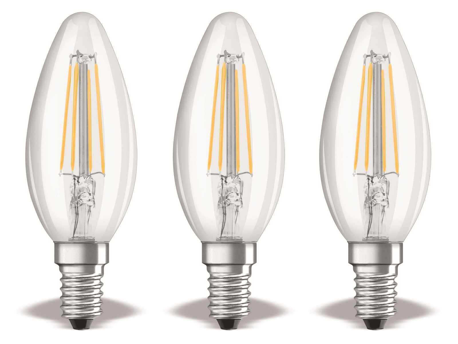 OSRAM LED-Lampe BASE CLASSIC, B40, E14, EEK: E, 4 W, 470 lm, 4000 K, 3 Stück OSRAM LED-Lampe BASE CLASSIC, B40, E14, EEK: E, 4 W, 470 lm, 4000 K, 3 Stück