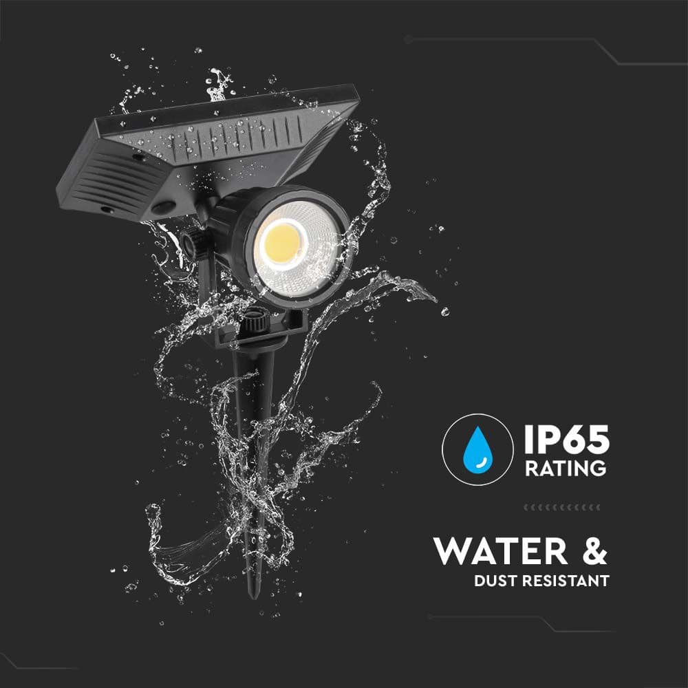 V-TAC Solar LED-Gartenleuchte VT-952, 2 W, 4000 K, IP65, schwarz V-TAC Solar LED-Gartenleuchte VT-952, 2 W, 4000 K, IP65, schwarz